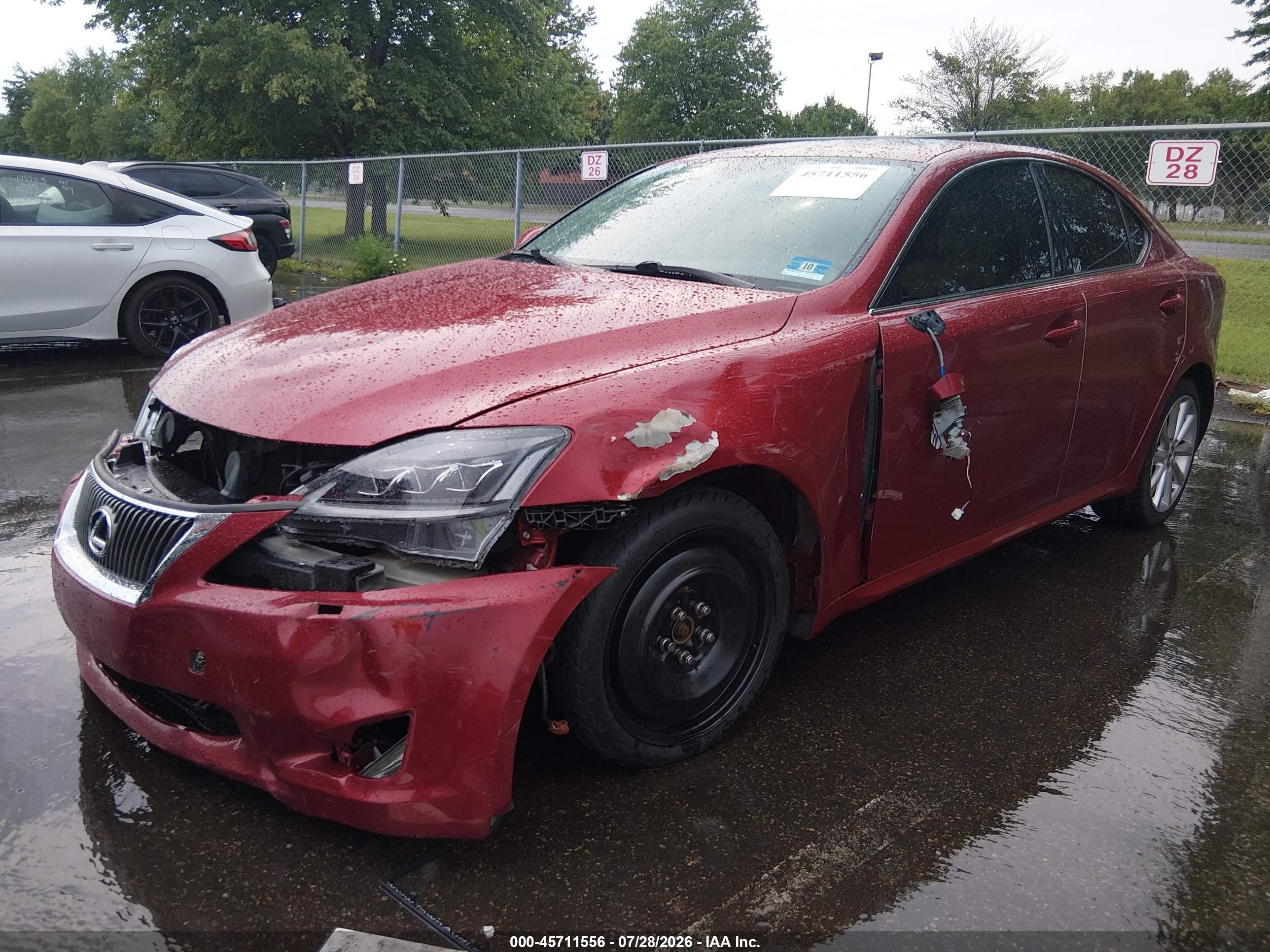 2010 Lexus Is 250   Red vin: JTHCF5C2XA5043432