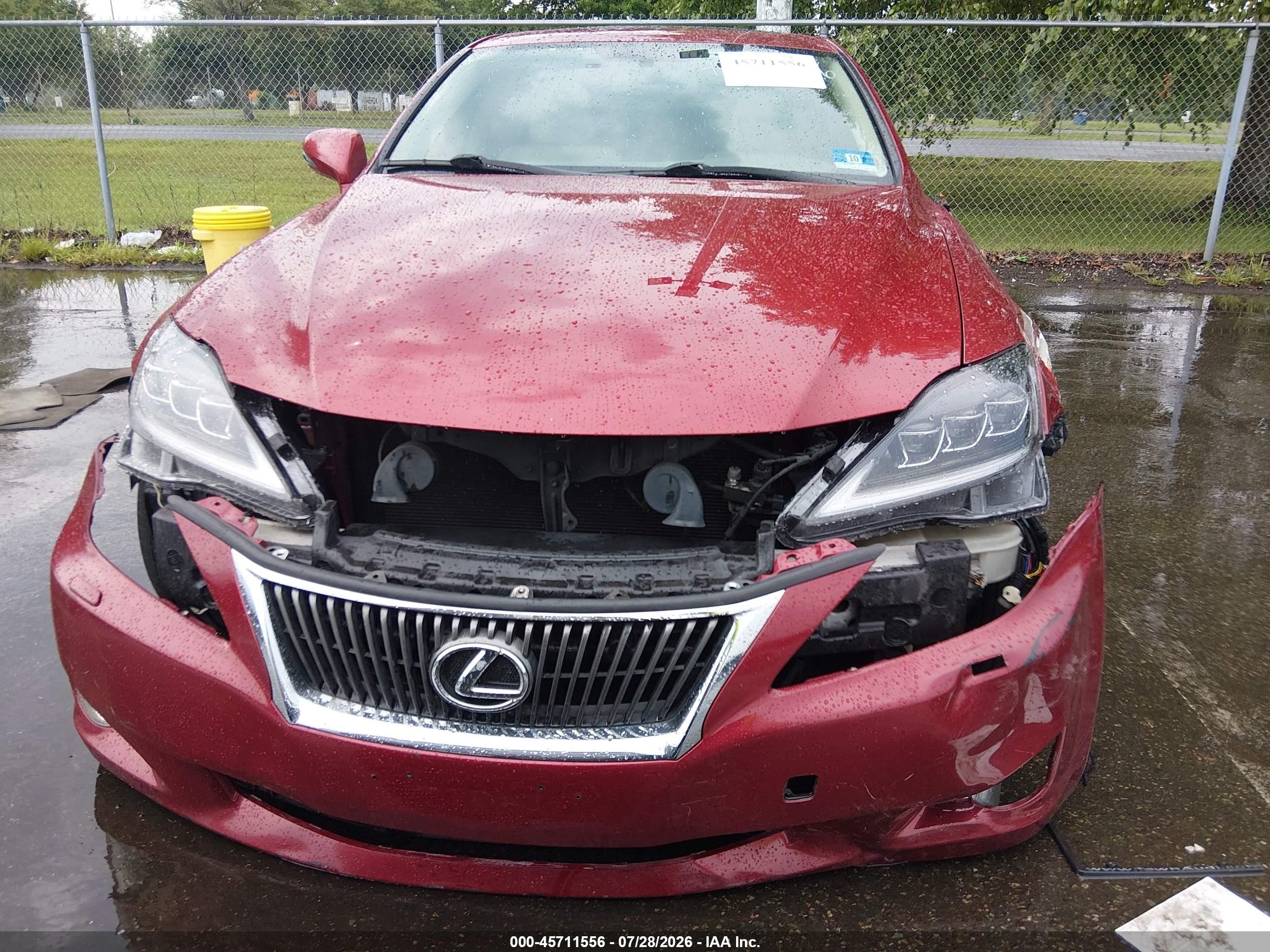 2010 Lexus Is 250   Red vin: JTHCF5C2XA5043432
