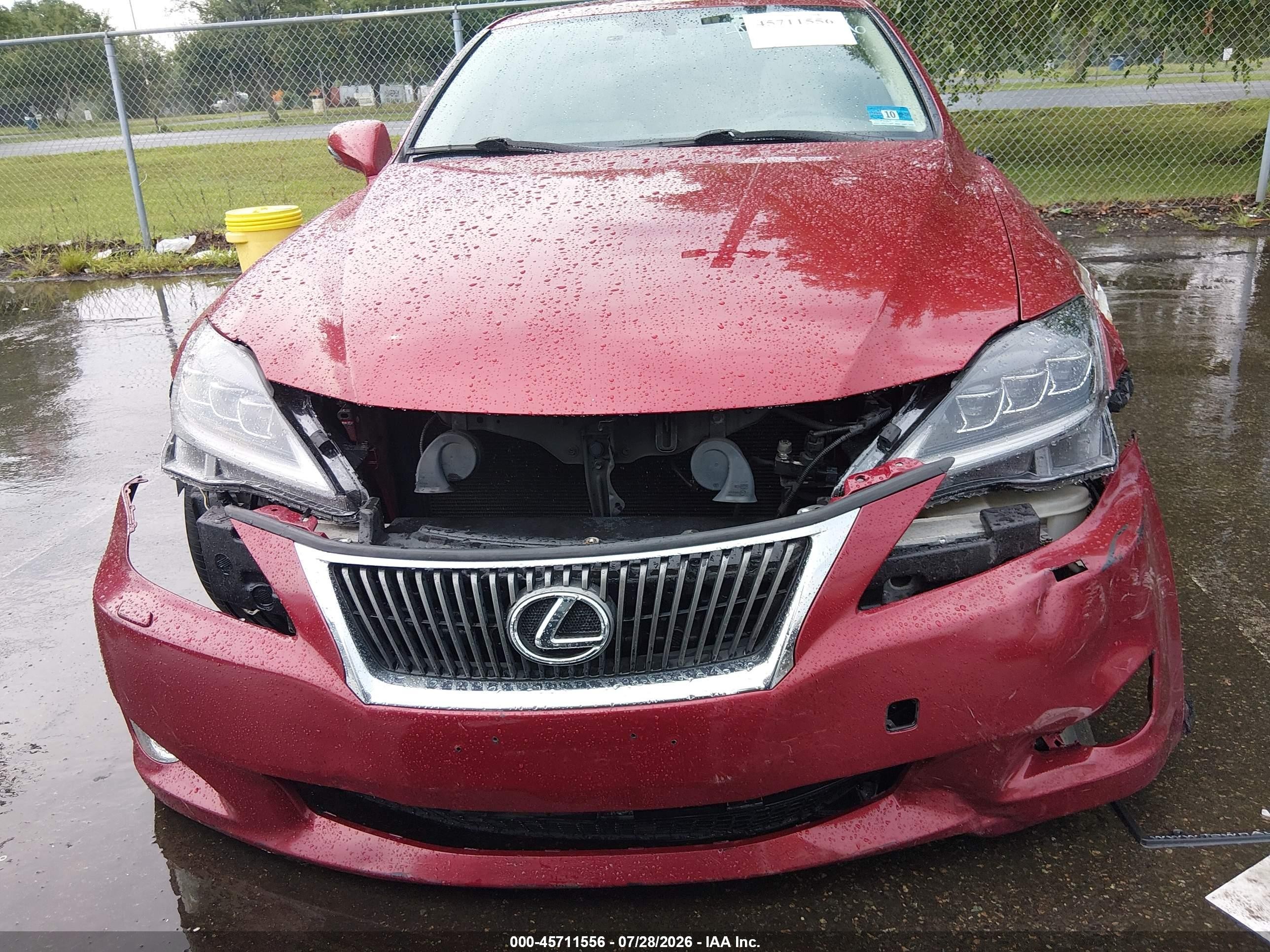 2010 Lexus Is 250   Red vin: JTHCF5C2XA5043432