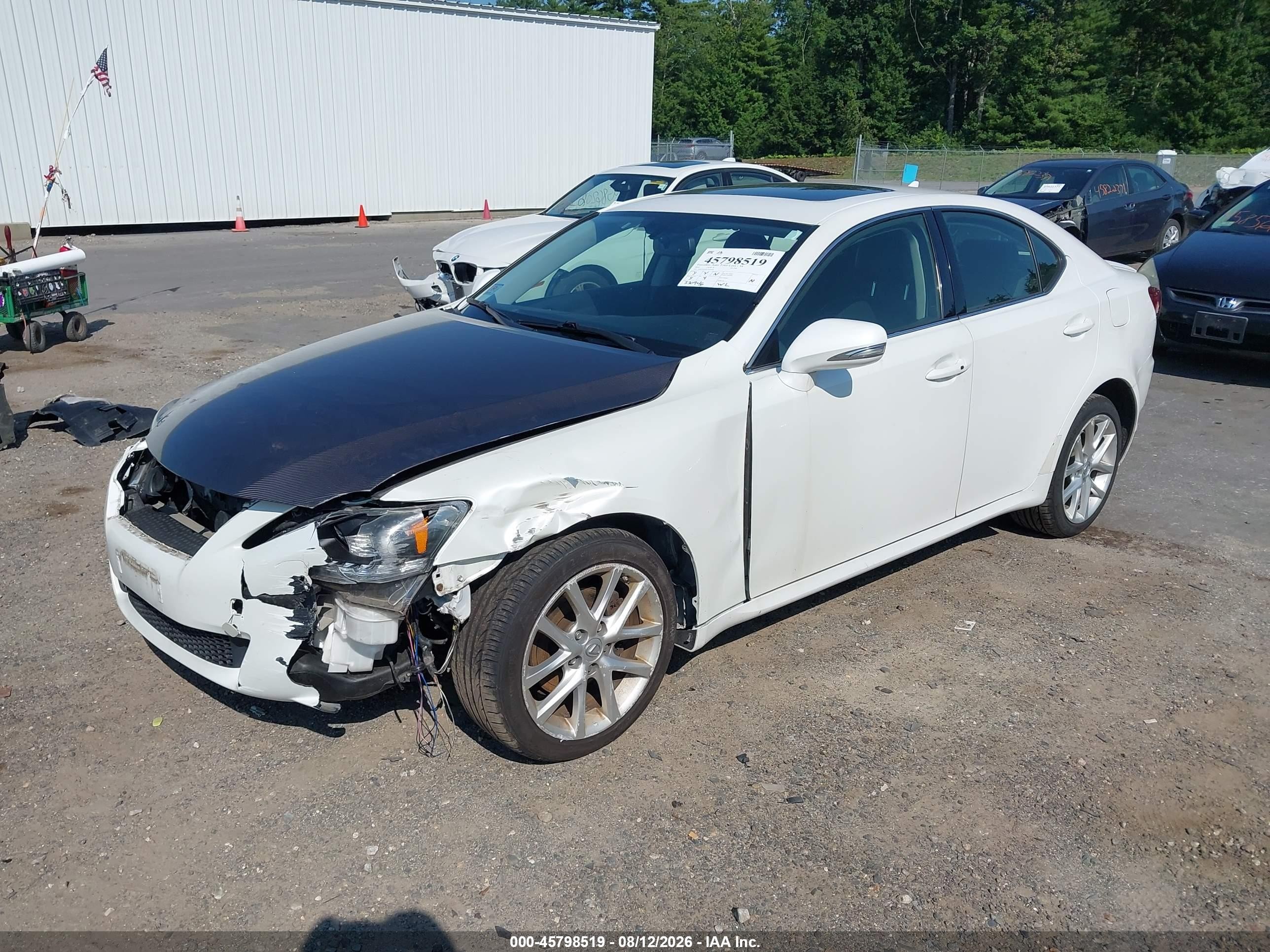 2012 Lexus Is 250   White vin: JTHCF5C2XC5054286