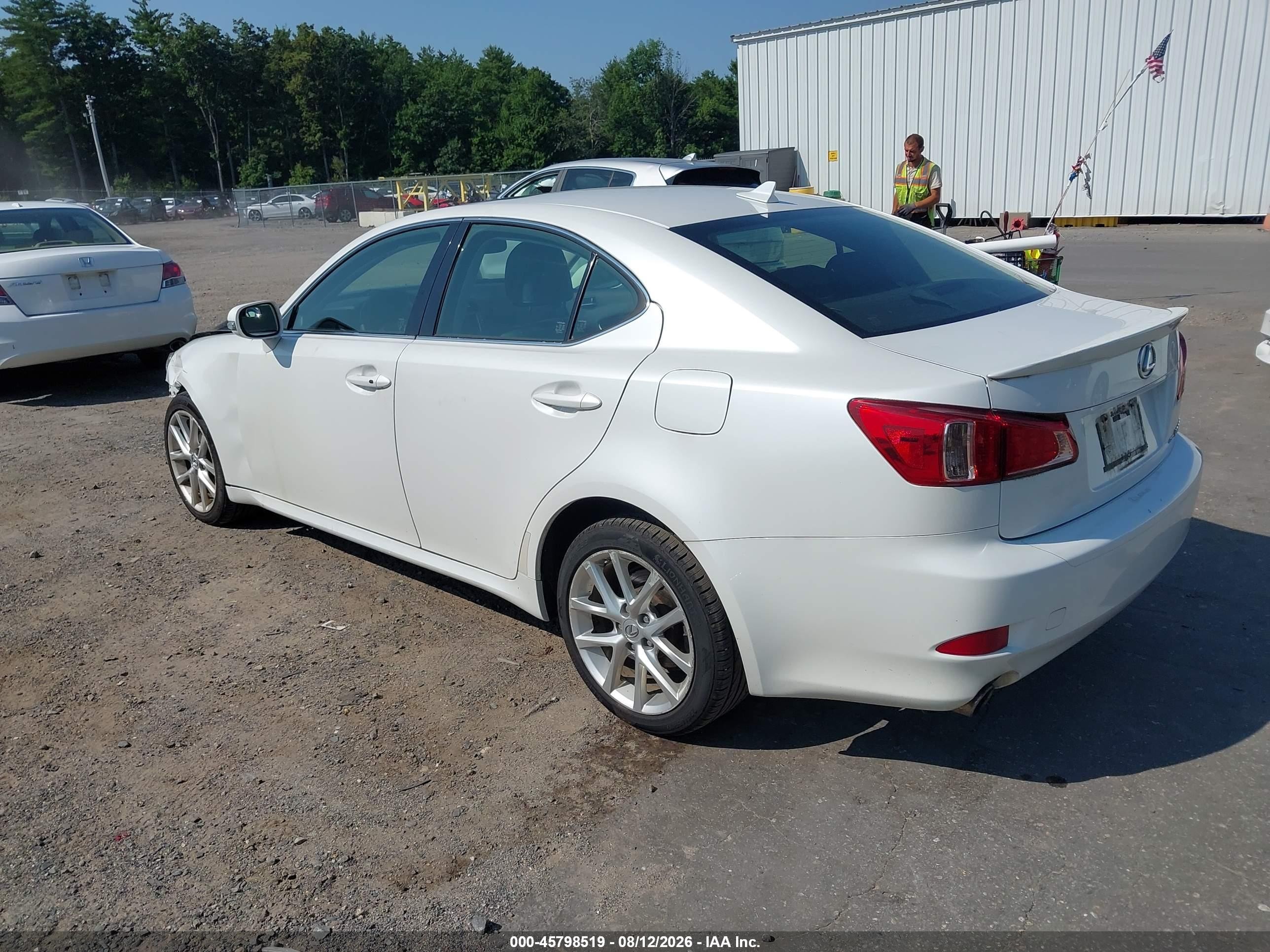 2012 Lexus Is 250   White vin: JTHCF5C2XC5054286