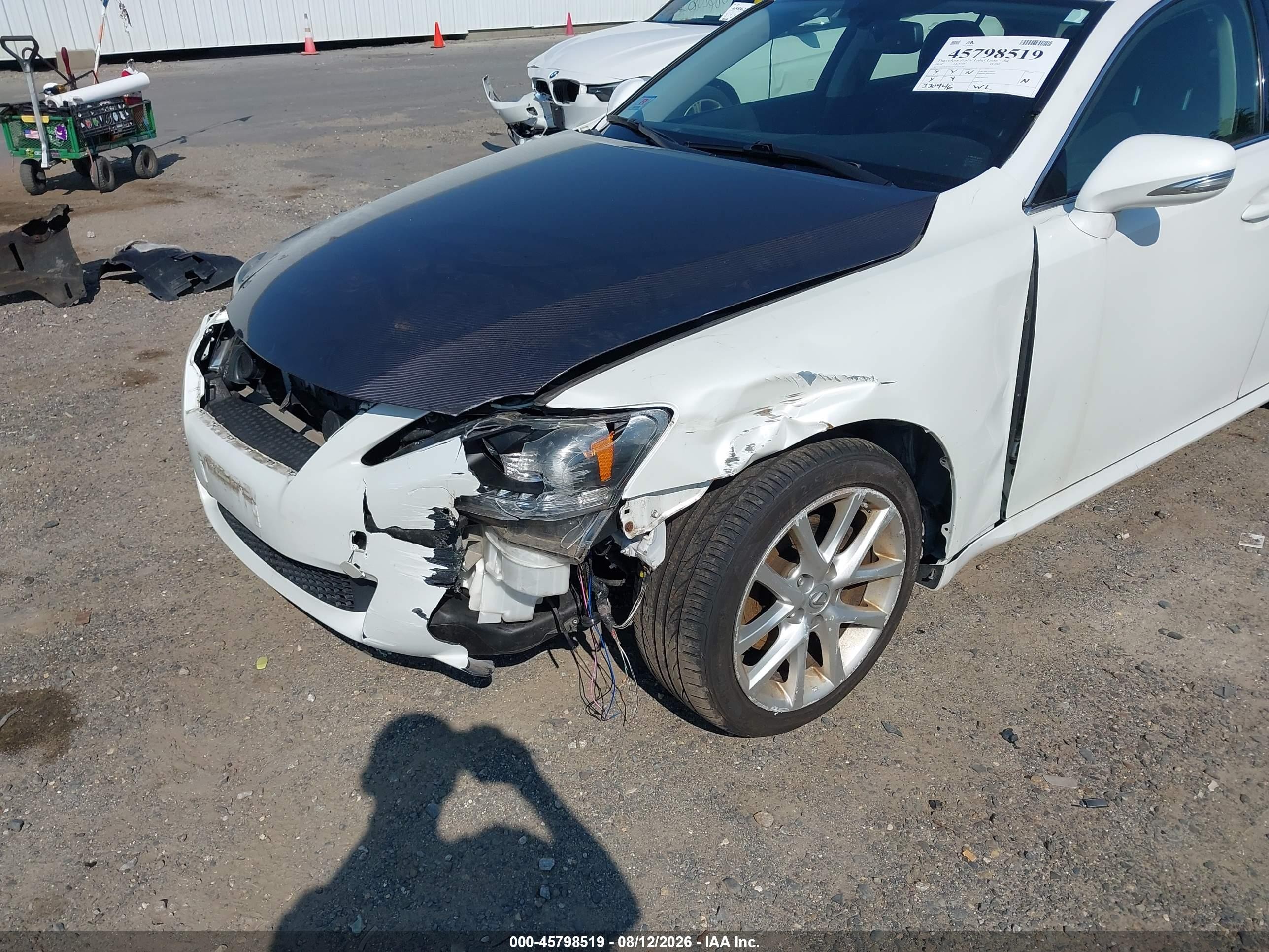 2012 Lexus Is 250   White vin: JTHCF5C2XC5054286