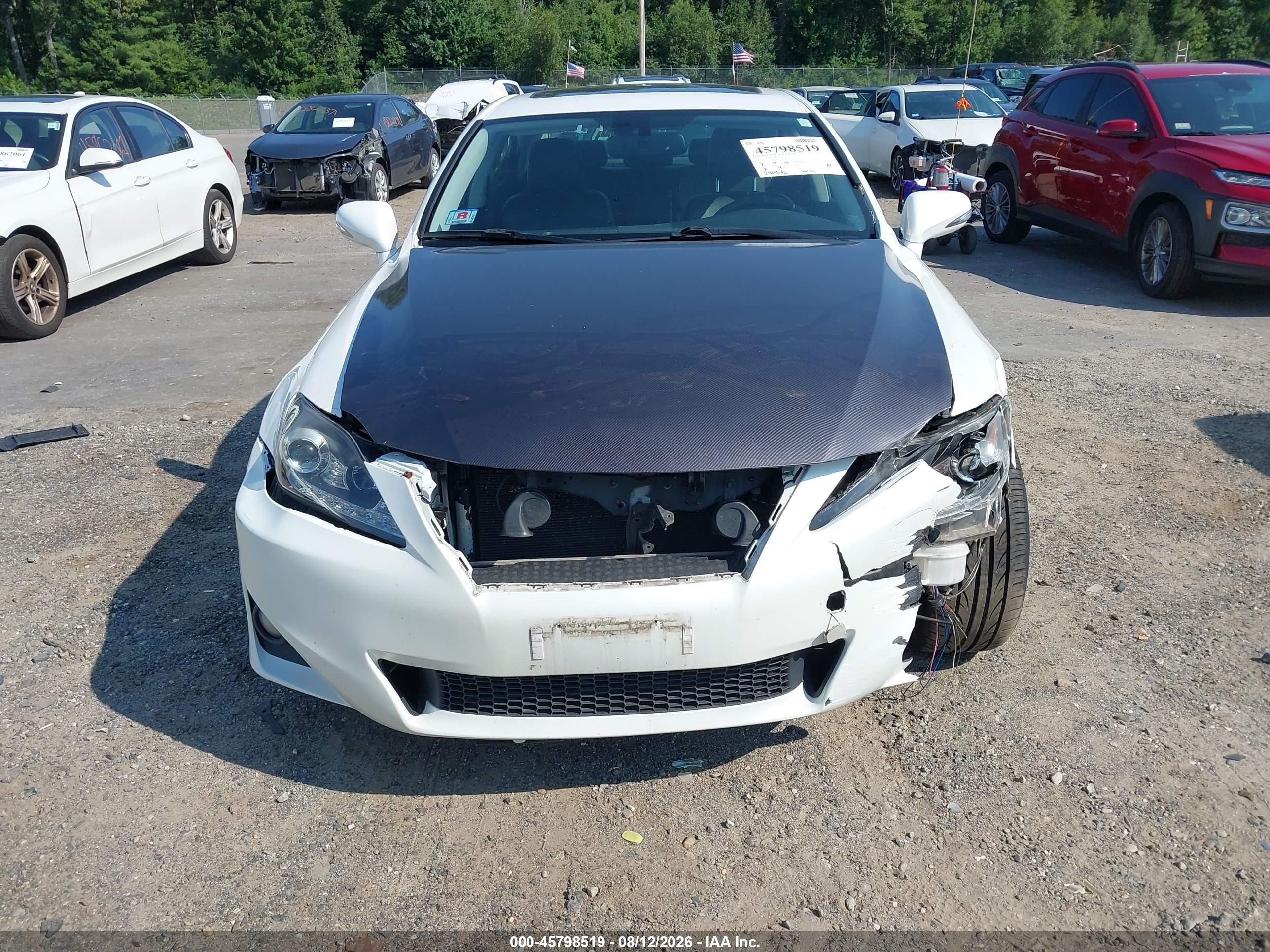 2012 Lexus Is 250   White vin: JTHCF5C2XC5054286