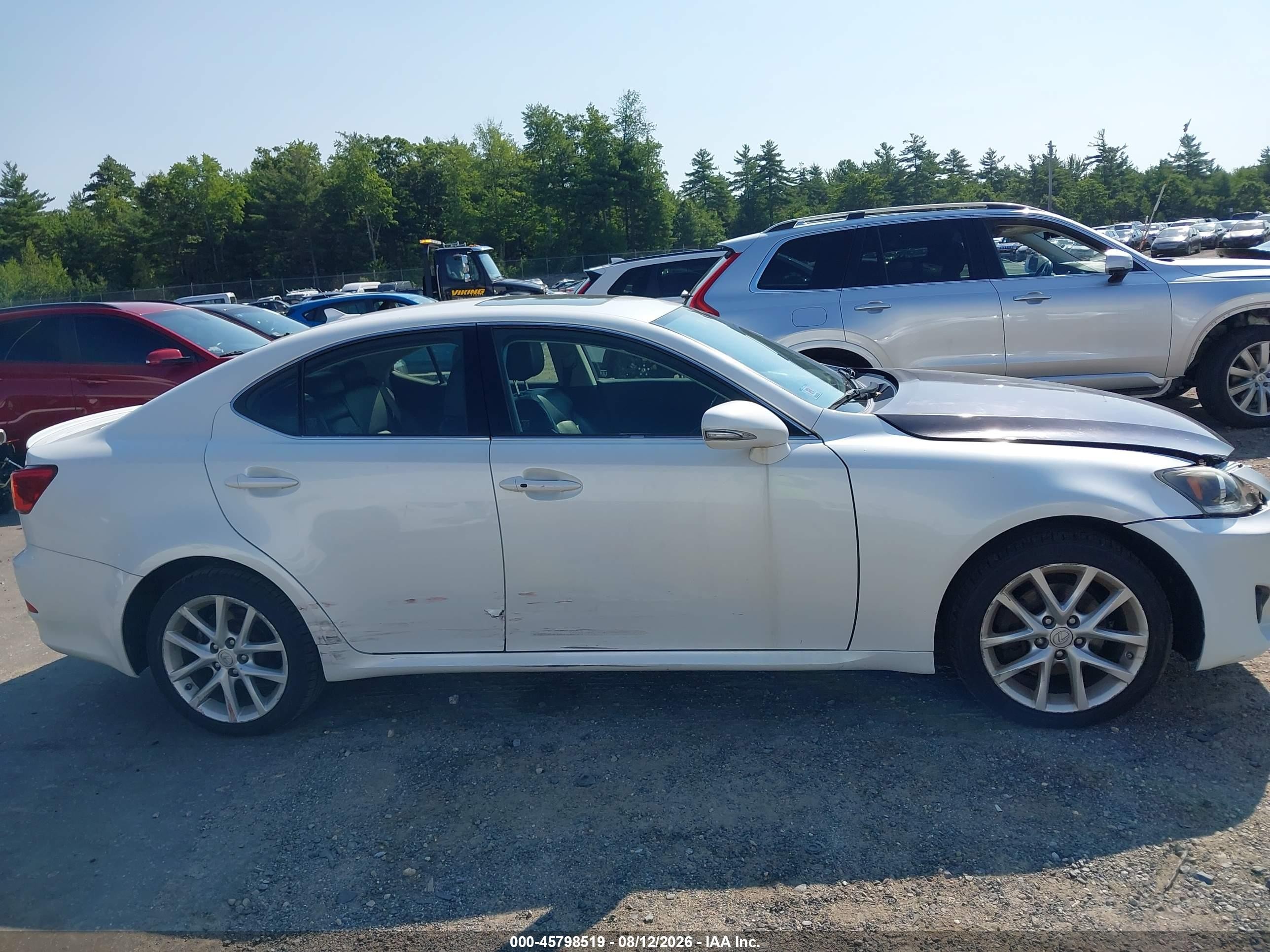 2012 Lexus Is 250   White vin: JTHCF5C2XC5054286