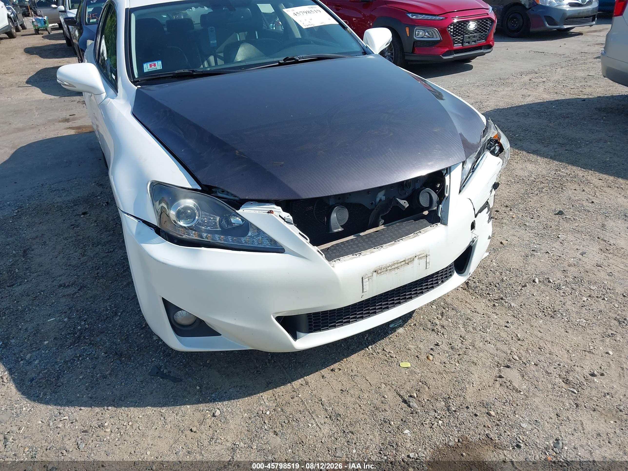 2012 Lexus Is 250   White vin: JTHCF5C2XC5054286