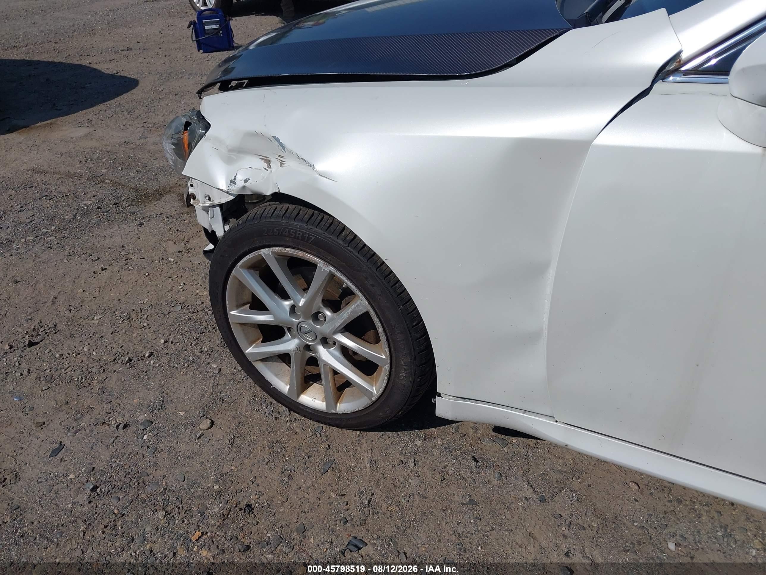 2012 Lexus Is 250   White vin: JTHCF5C2XC5054286