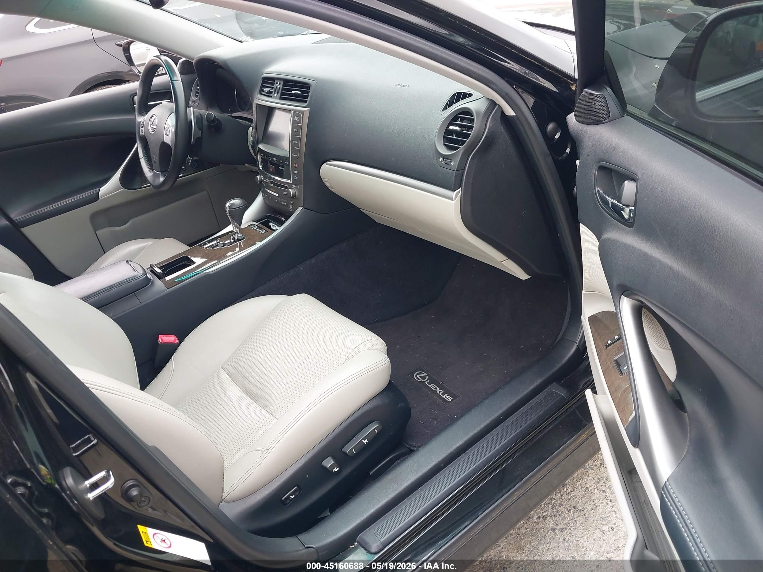 2012 Lexus Is 250   Black vin: JTHCF5C2XC5057625