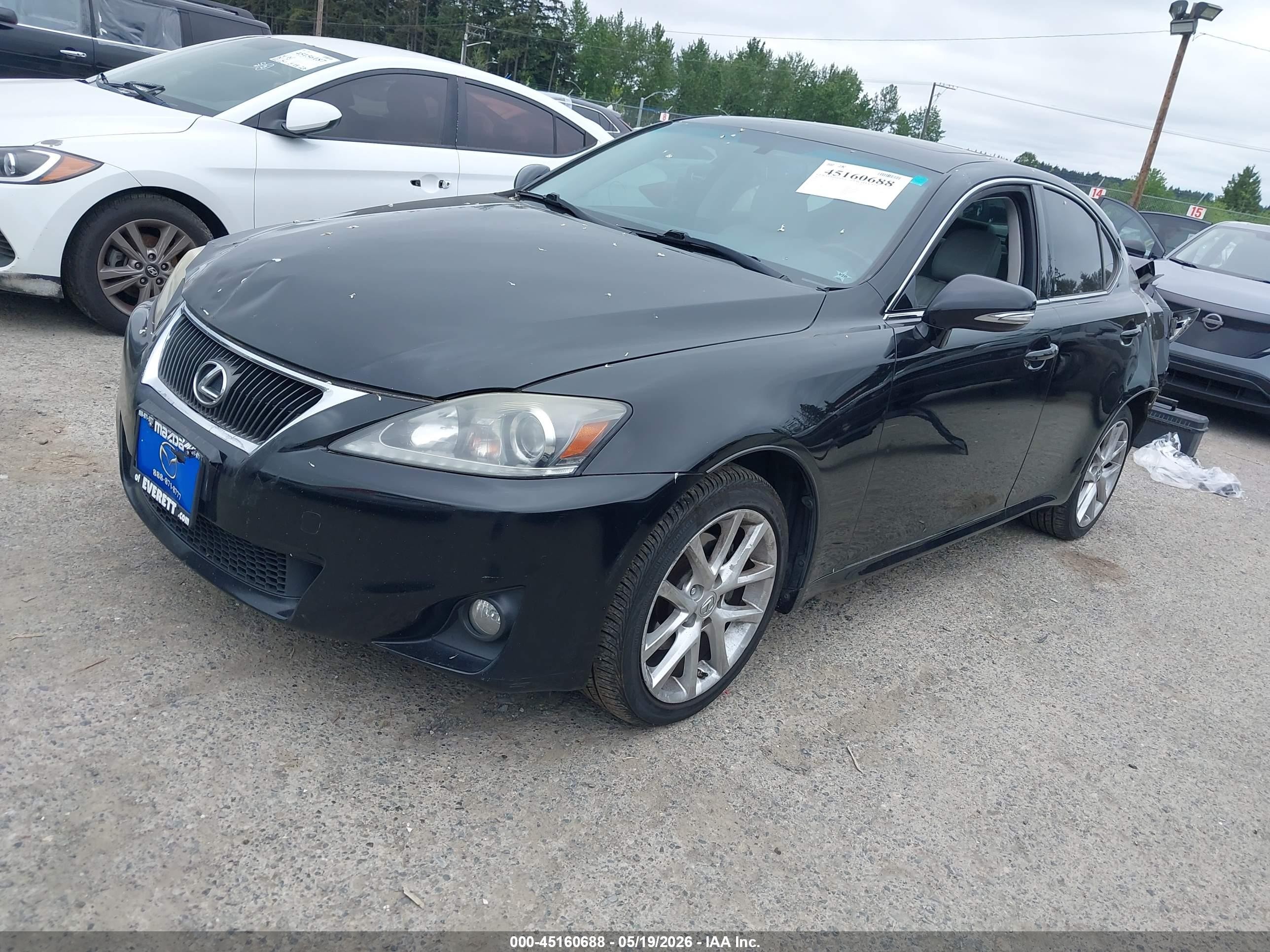 2012 Lexus Is 250   Black vin: JTHCF5C2XC5057625