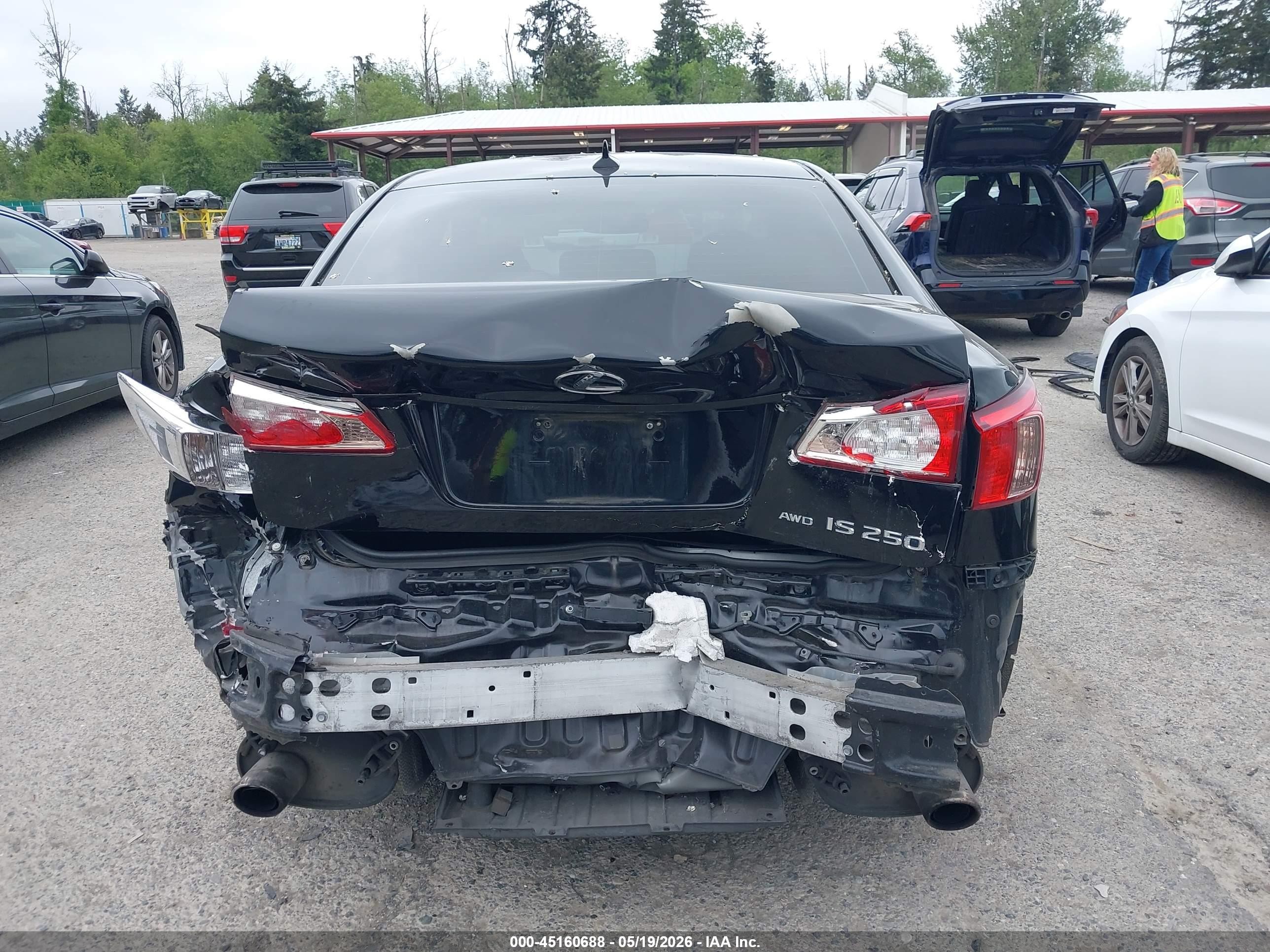 2012 Lexus Is 250   Black vin: JTHCF5C2XC5057625