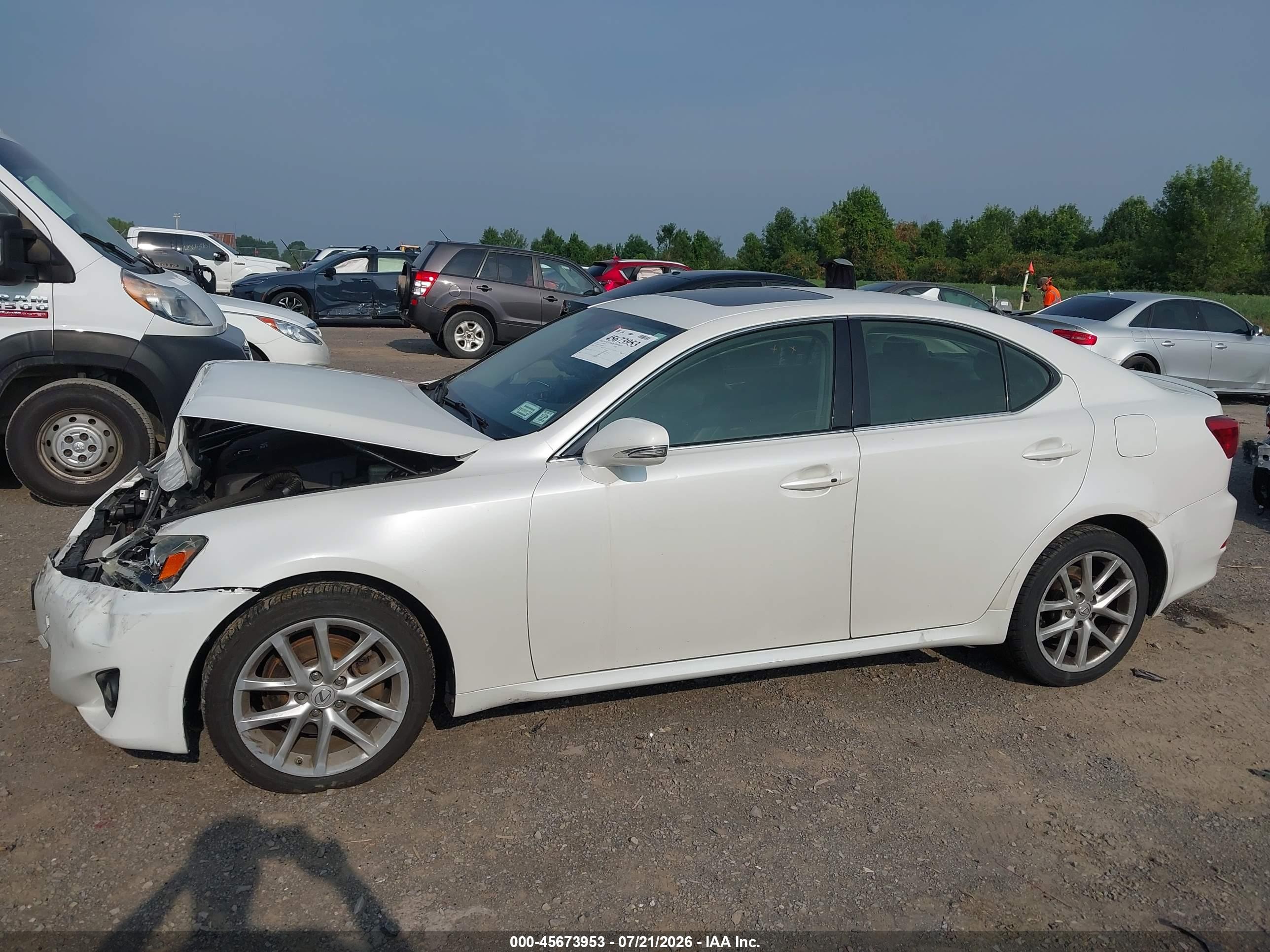 2012 Lexus Is 250   White vin: JTHCF5C2XC5058497