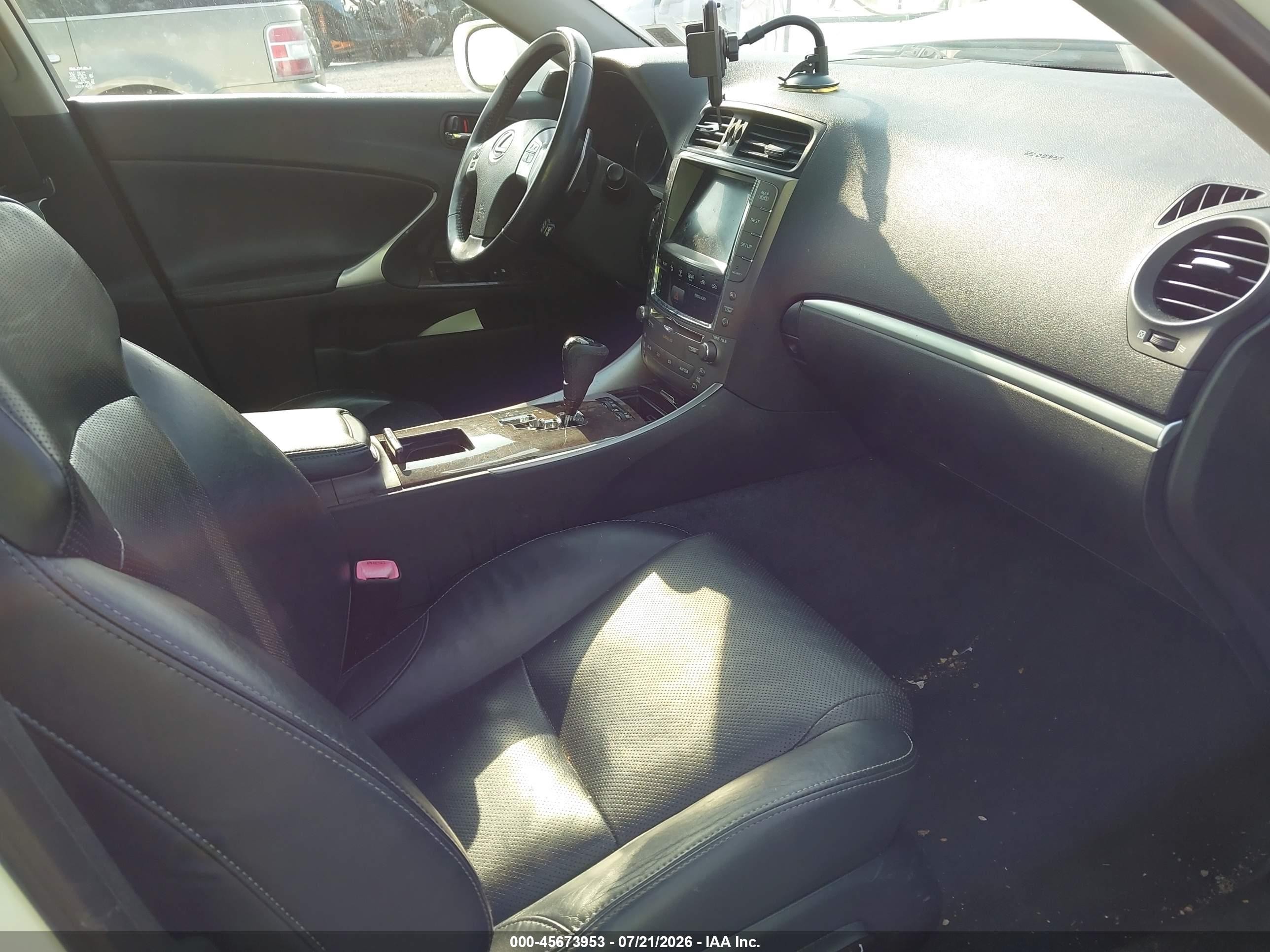 2012 Lexus Is 250   White vin: JTHCF5C2XC5058497