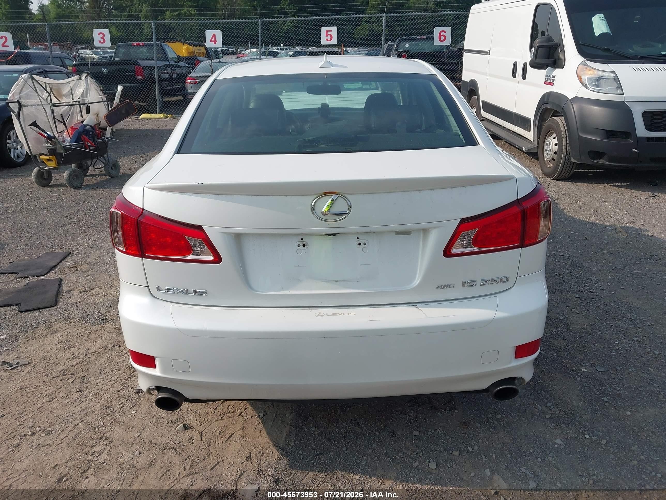 2012 Lexus Is 250   White vin: JTHCF5C2XC5058497