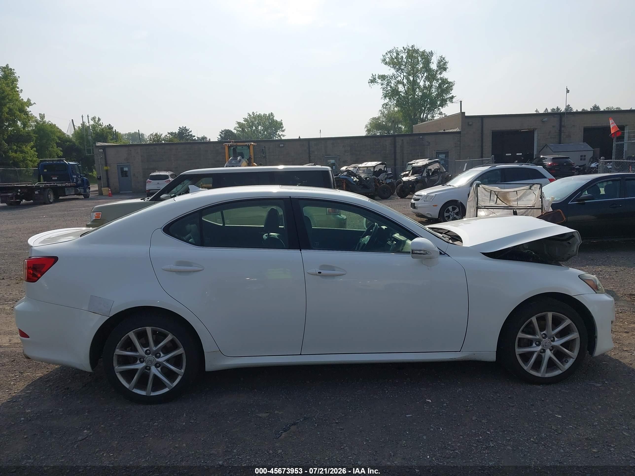 2012 Lexus Is 250   White vin: JTHCF5C2XC5058497