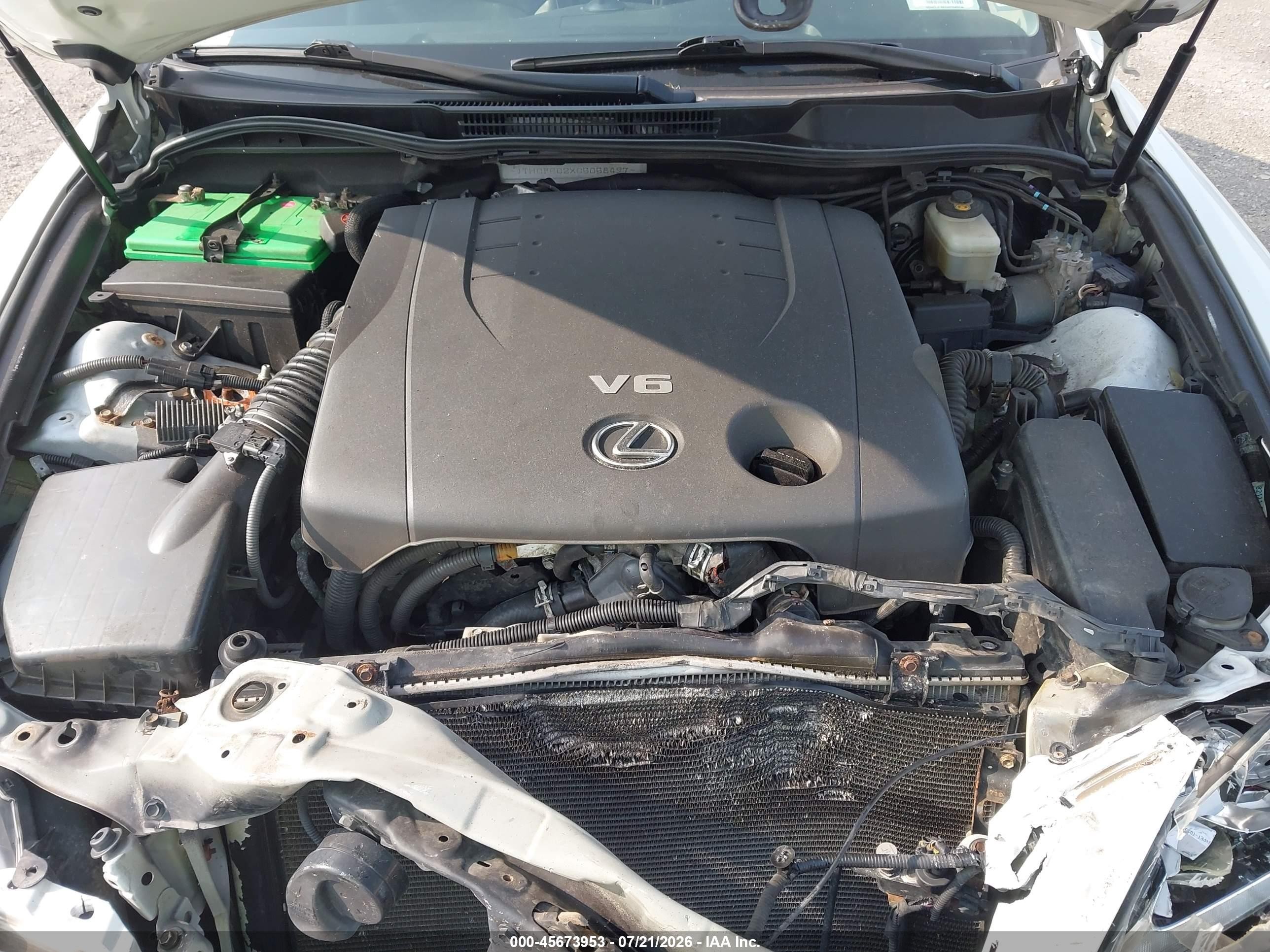2012 Lexus Is 250   White vin: JTHCF5C2XC5058497
