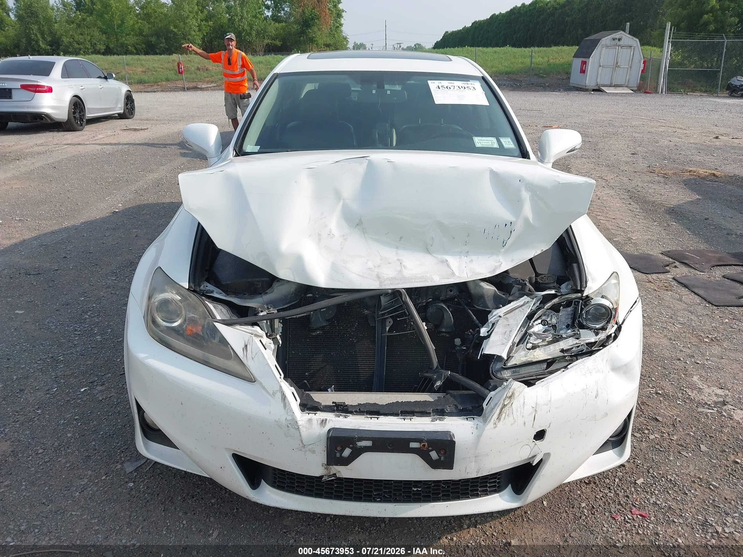 2012 Lexus Is 250   White vin: JTHCF5C2XC5058497