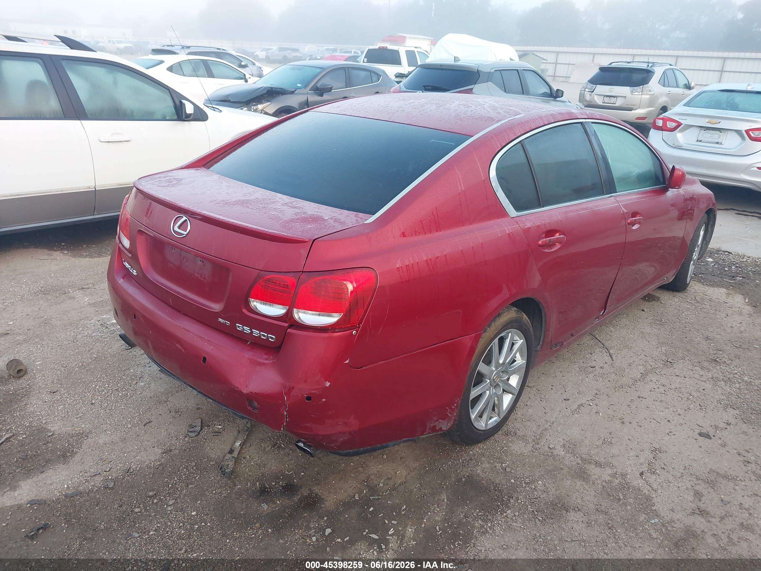 2006 Lexus Gs 300   Maroon vin: JTHCH96S560007794