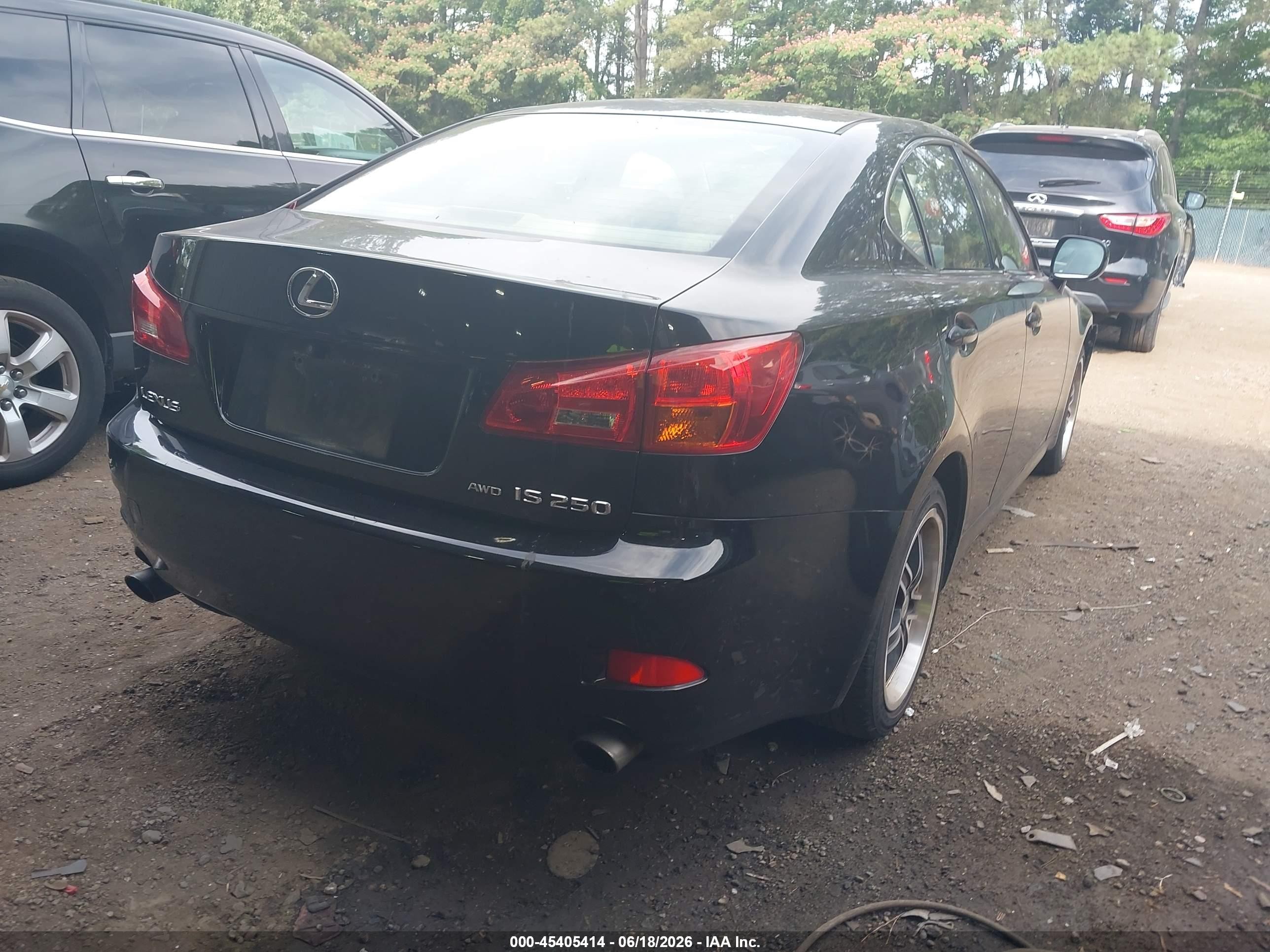 2006 Lexus Is 250   Black vin: JTHCK262062001642