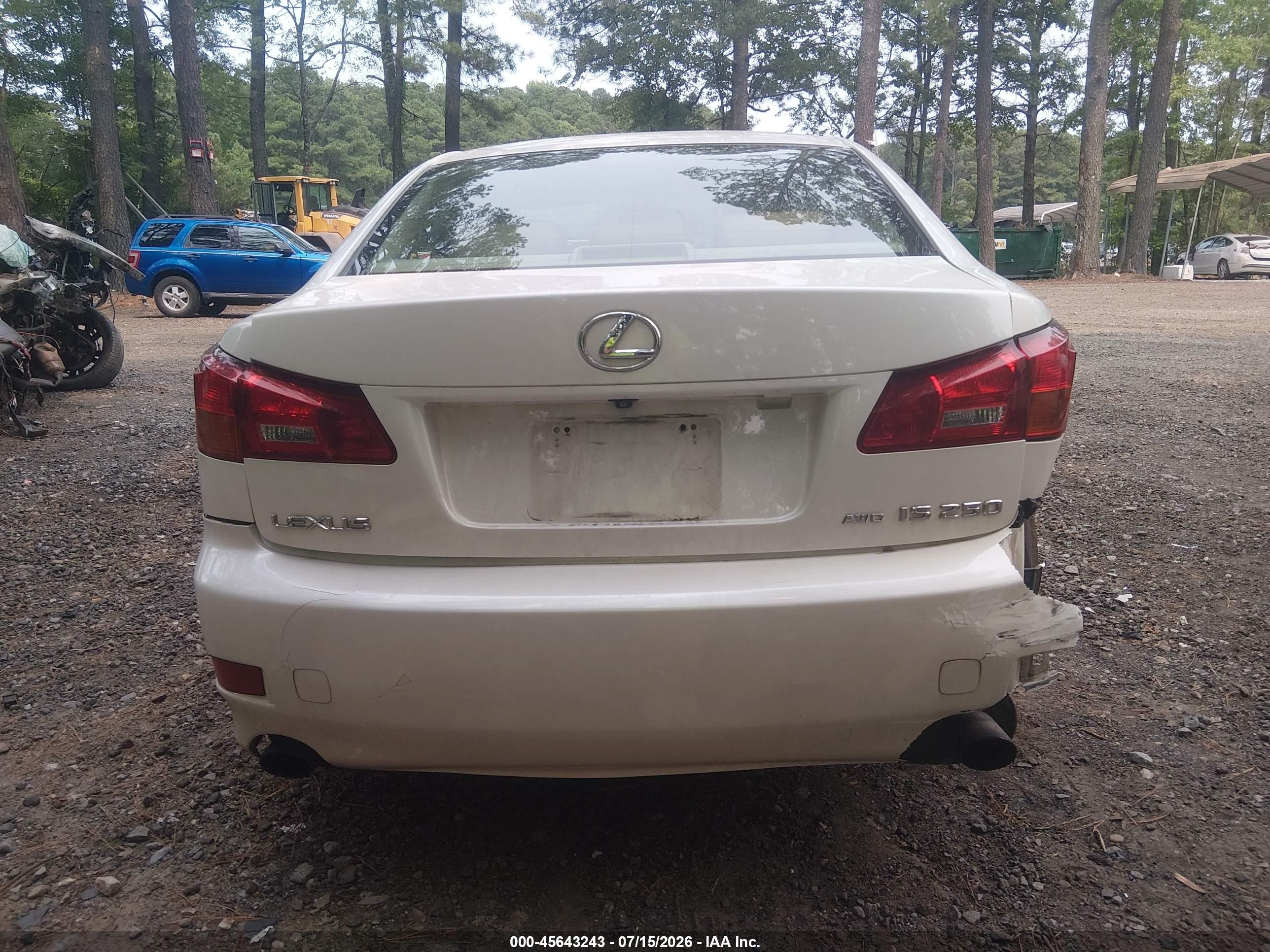 2006 Lexus Is 250   White vin: JTHCK262062004914