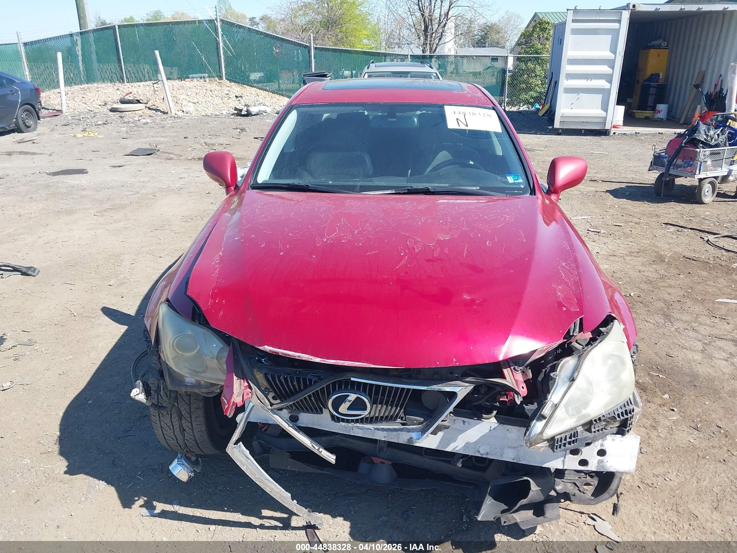 2006 Lexus Is 250   Red vin: JTHCK262062008395