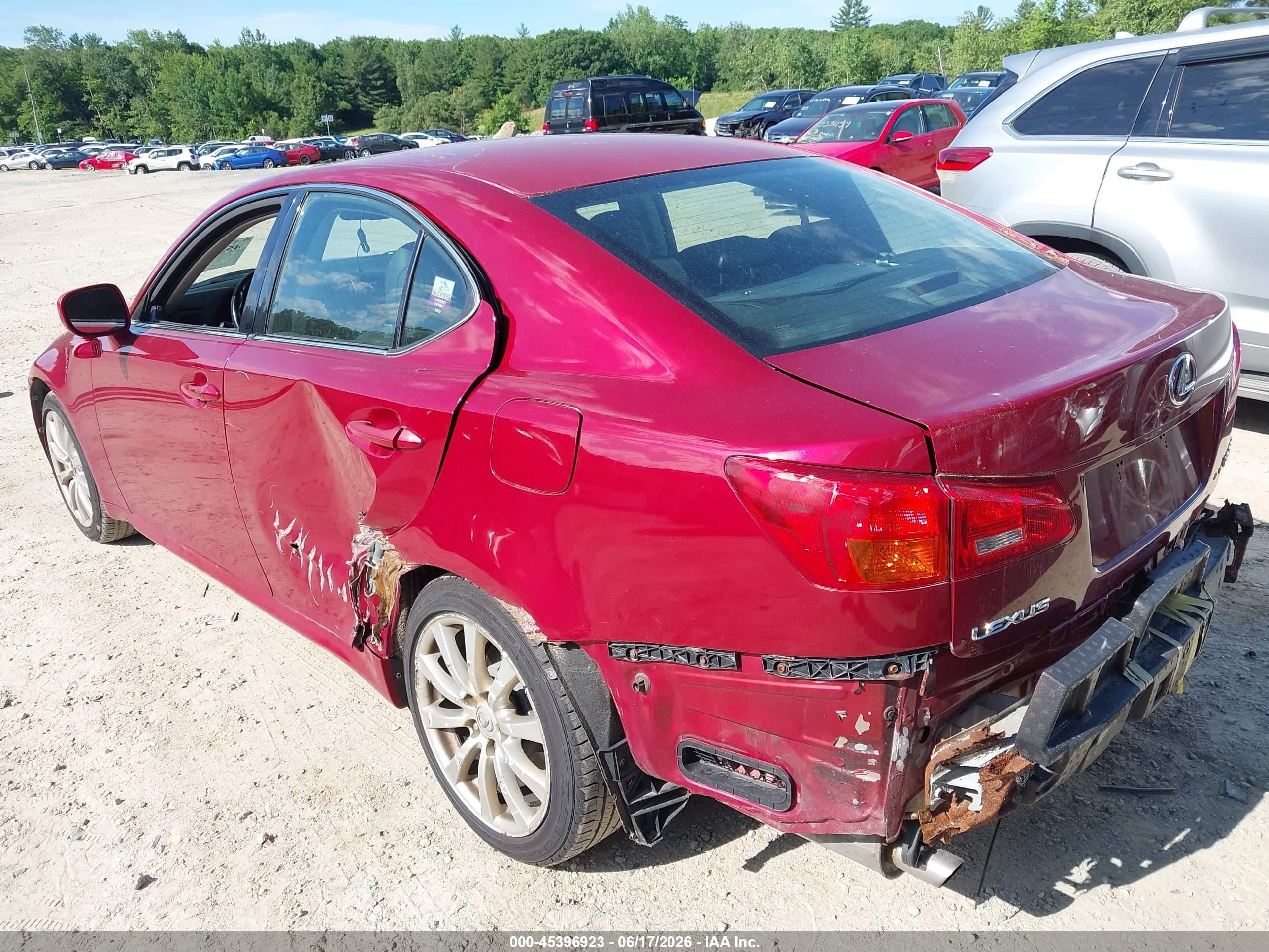 2006 Lexus Is 250   Burgundy vin: JTHCK262062008641