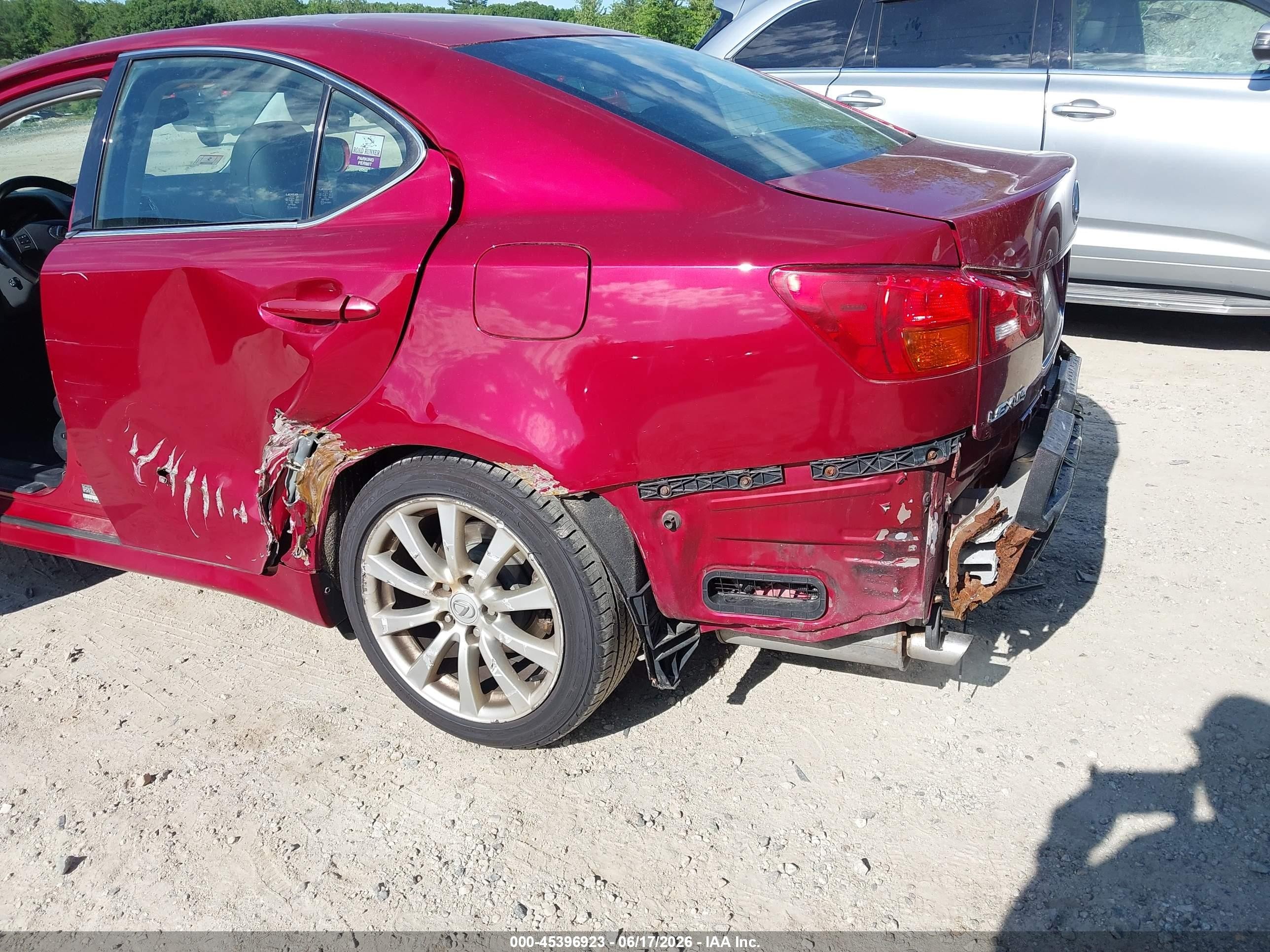 2006 Lexus Is 250   Burgundy vin: JTHCK262062008641