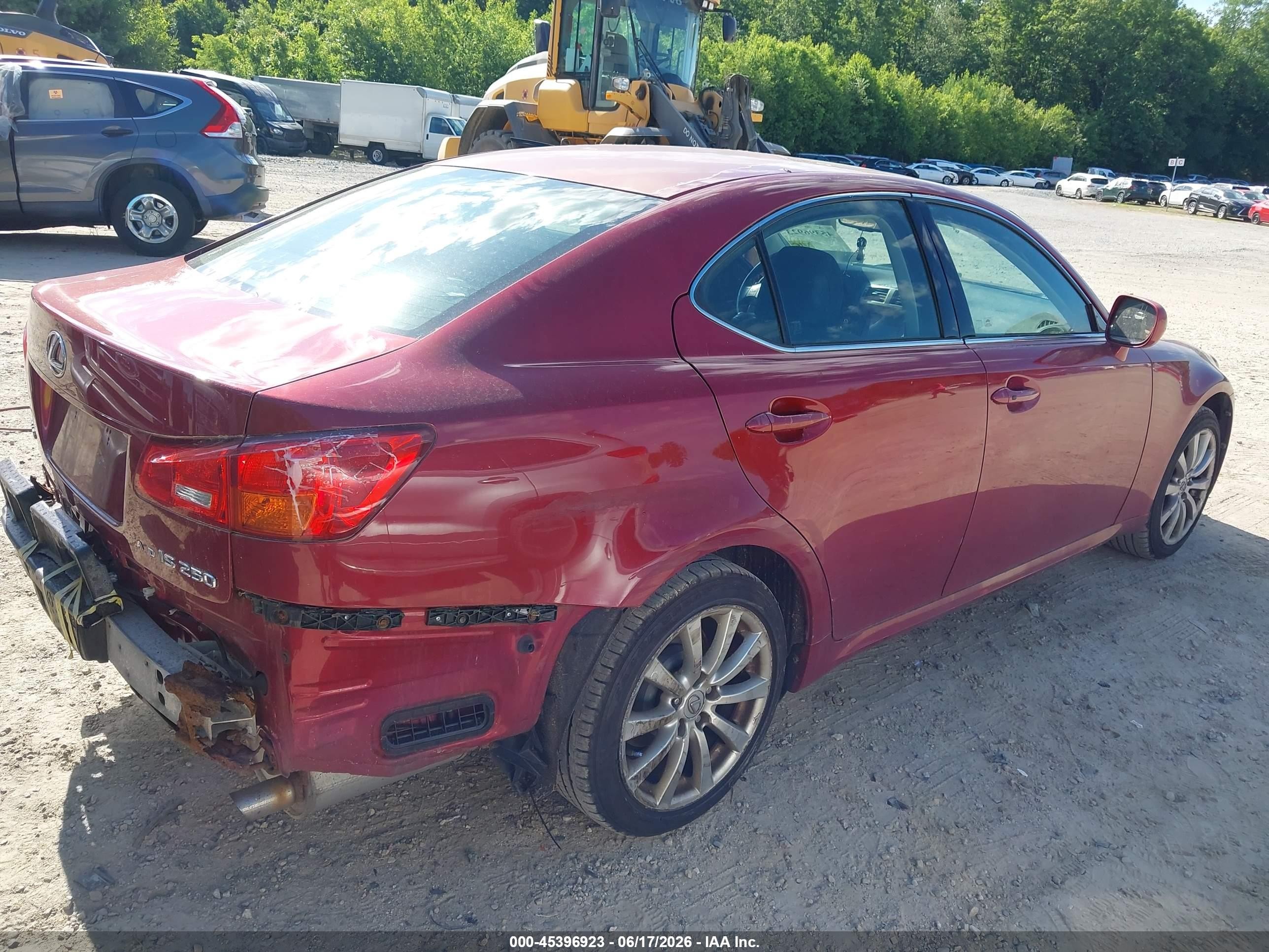 2006 Lexus Is 250   Burgundy vin: JTHCK262062008641