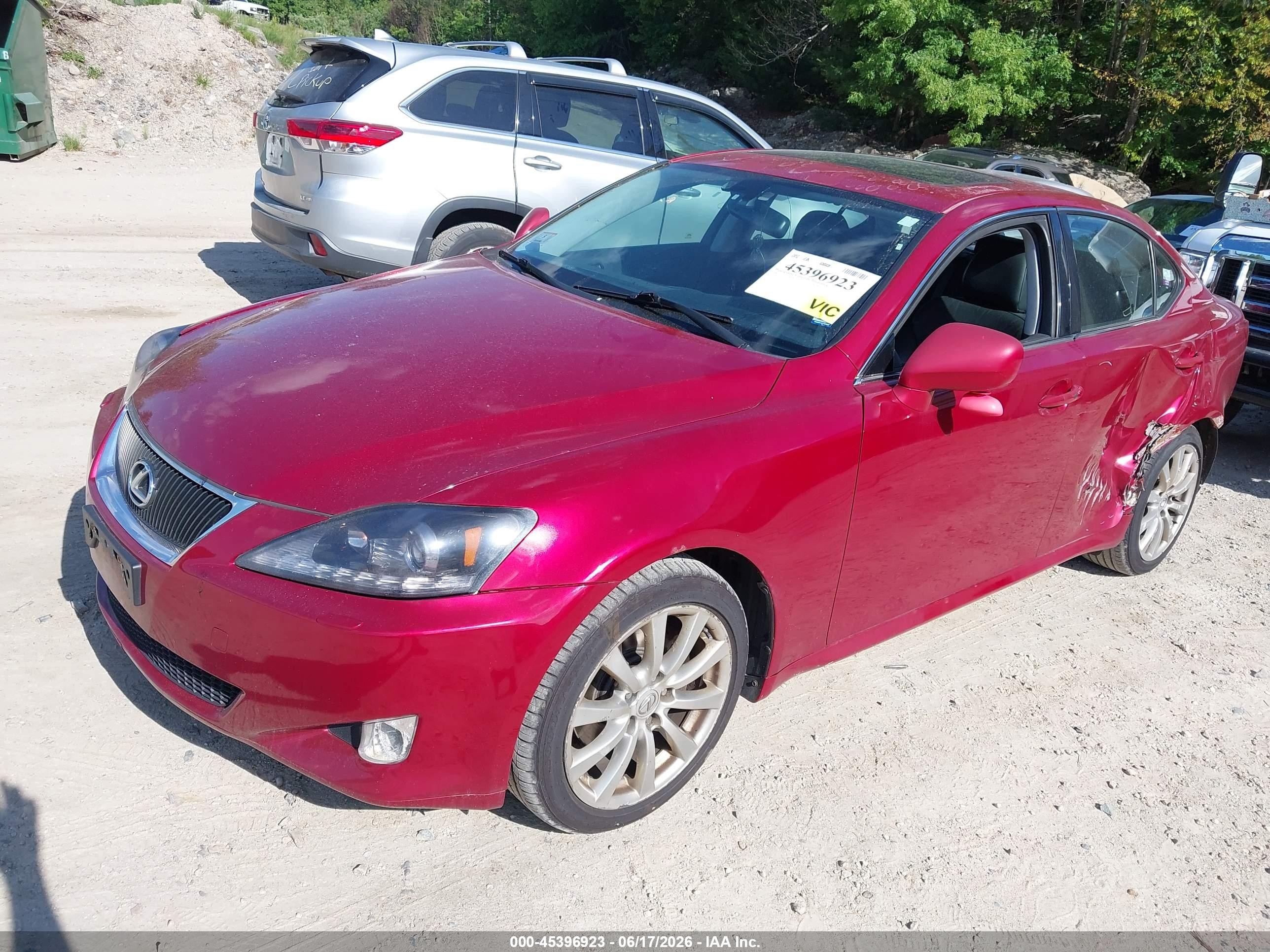 2006 Lexus Is 250   Burgundy vin: JTHCK262062008641