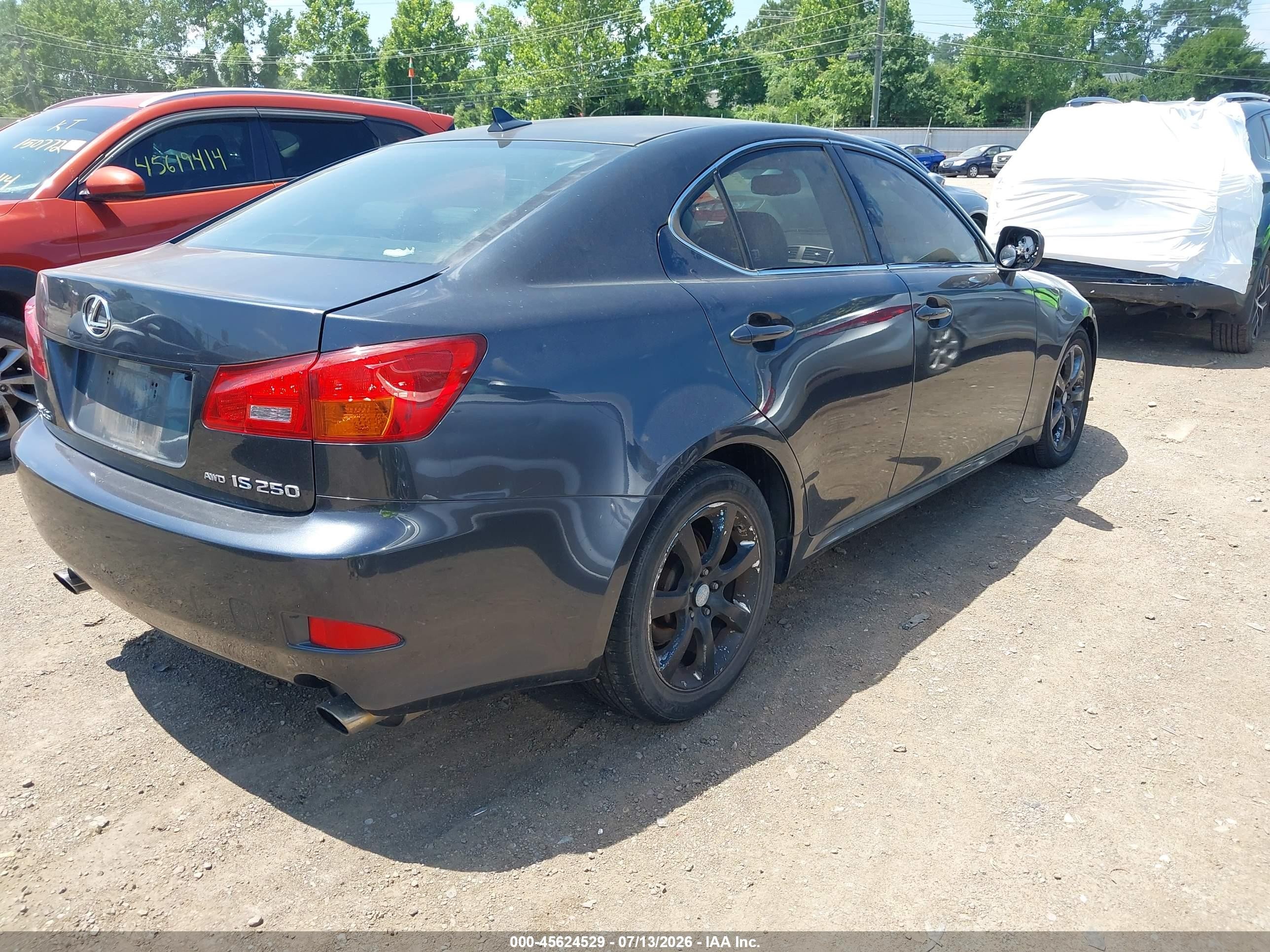 2007 Lexus Is 250   Black vin: JTHCK262072011864