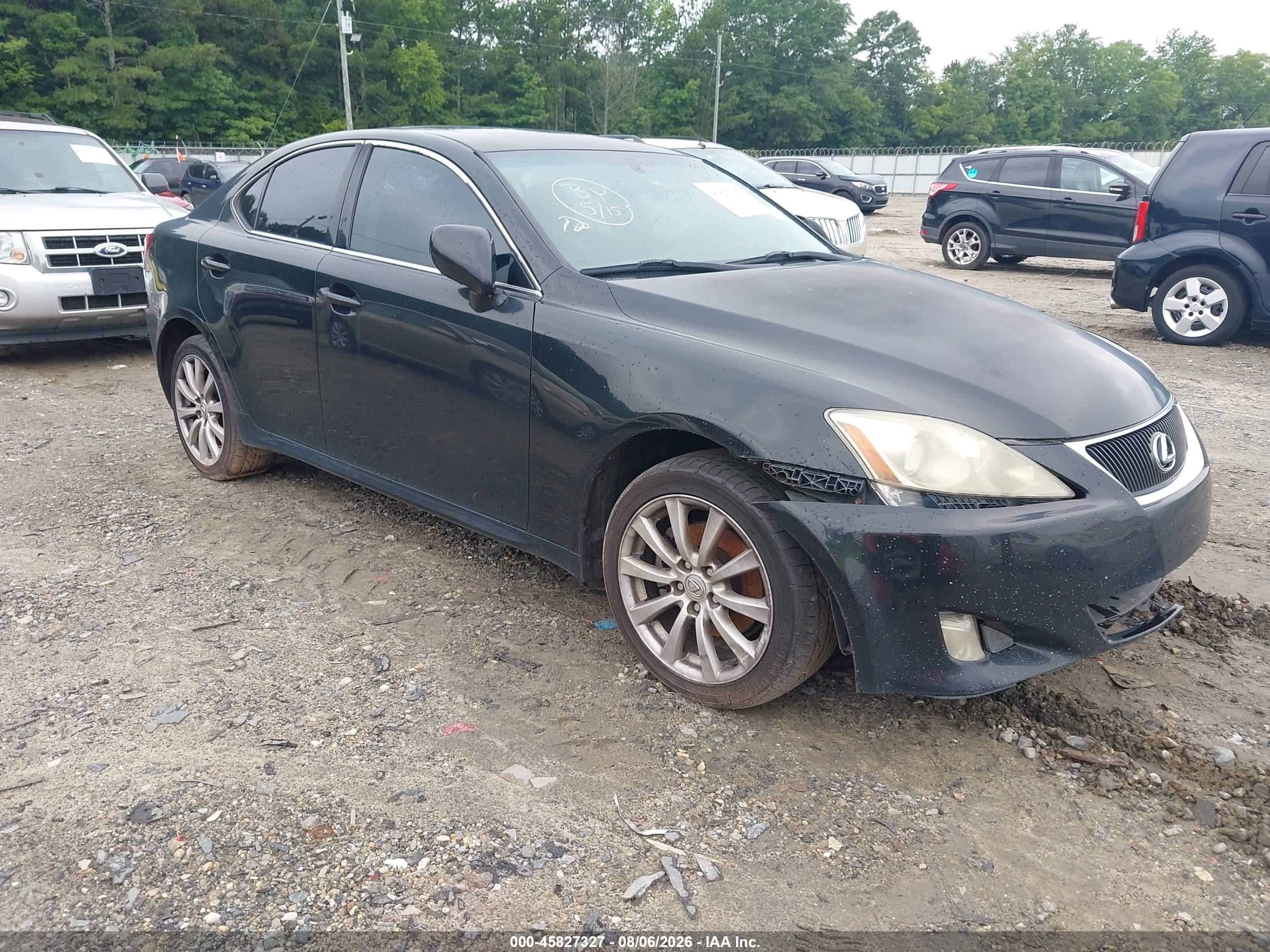 2007 Lexus Is 250   Black vin: JTHCK262072019401