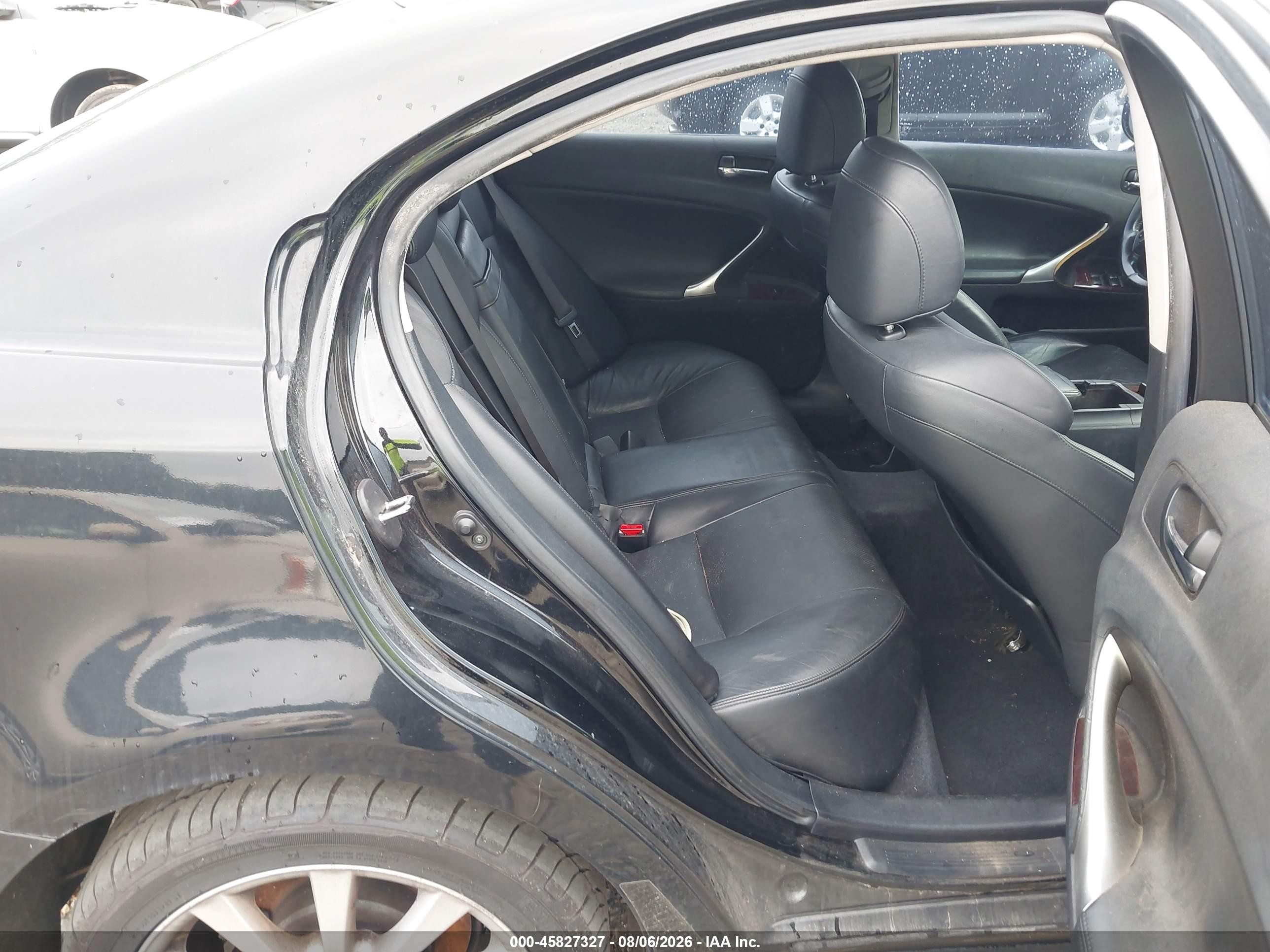 2007 Lexus Is 250   Black vin: JTHCK262072019401