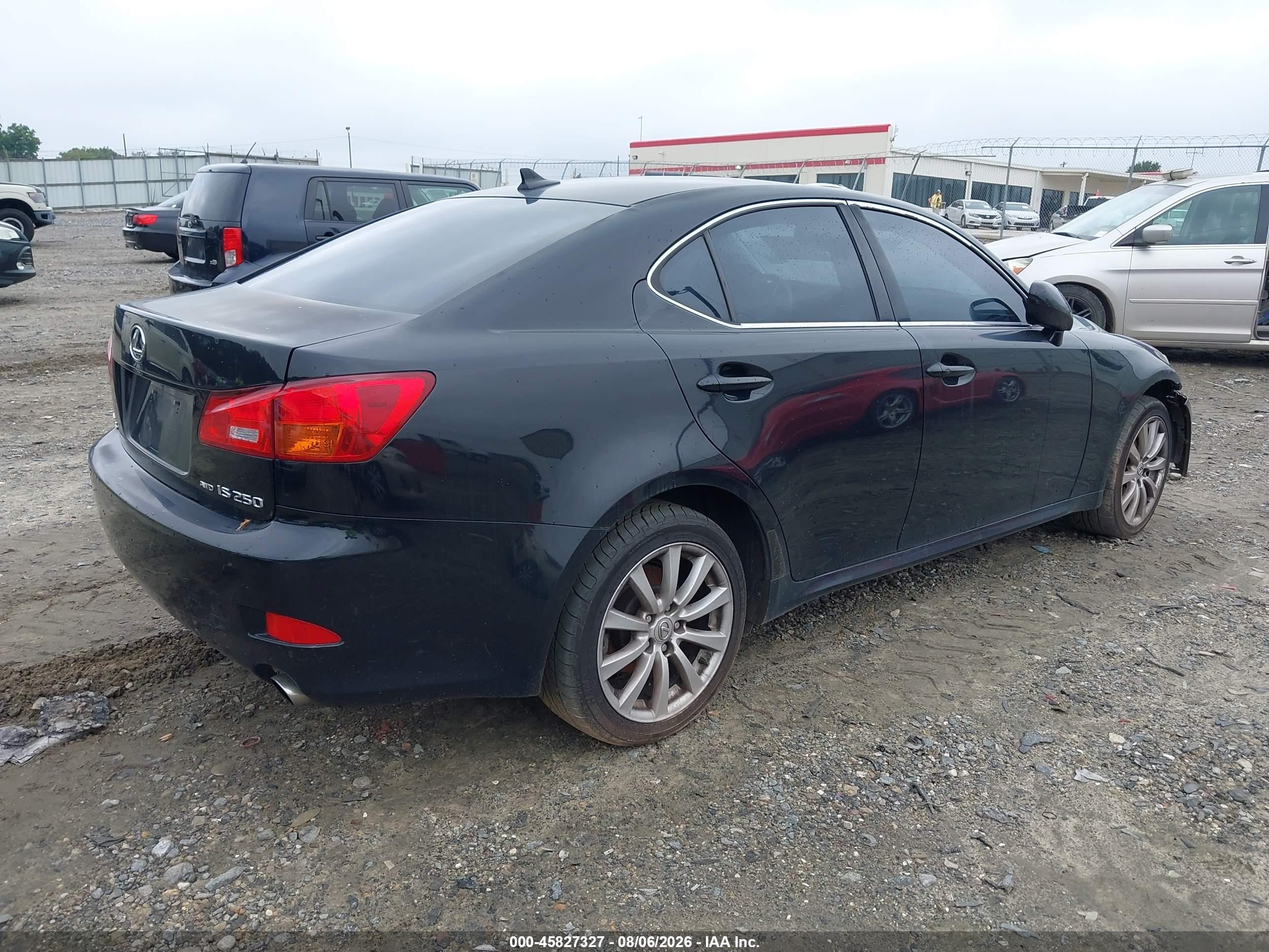 2007 Lexus Is 250   Black vin: JTHCK262072019401