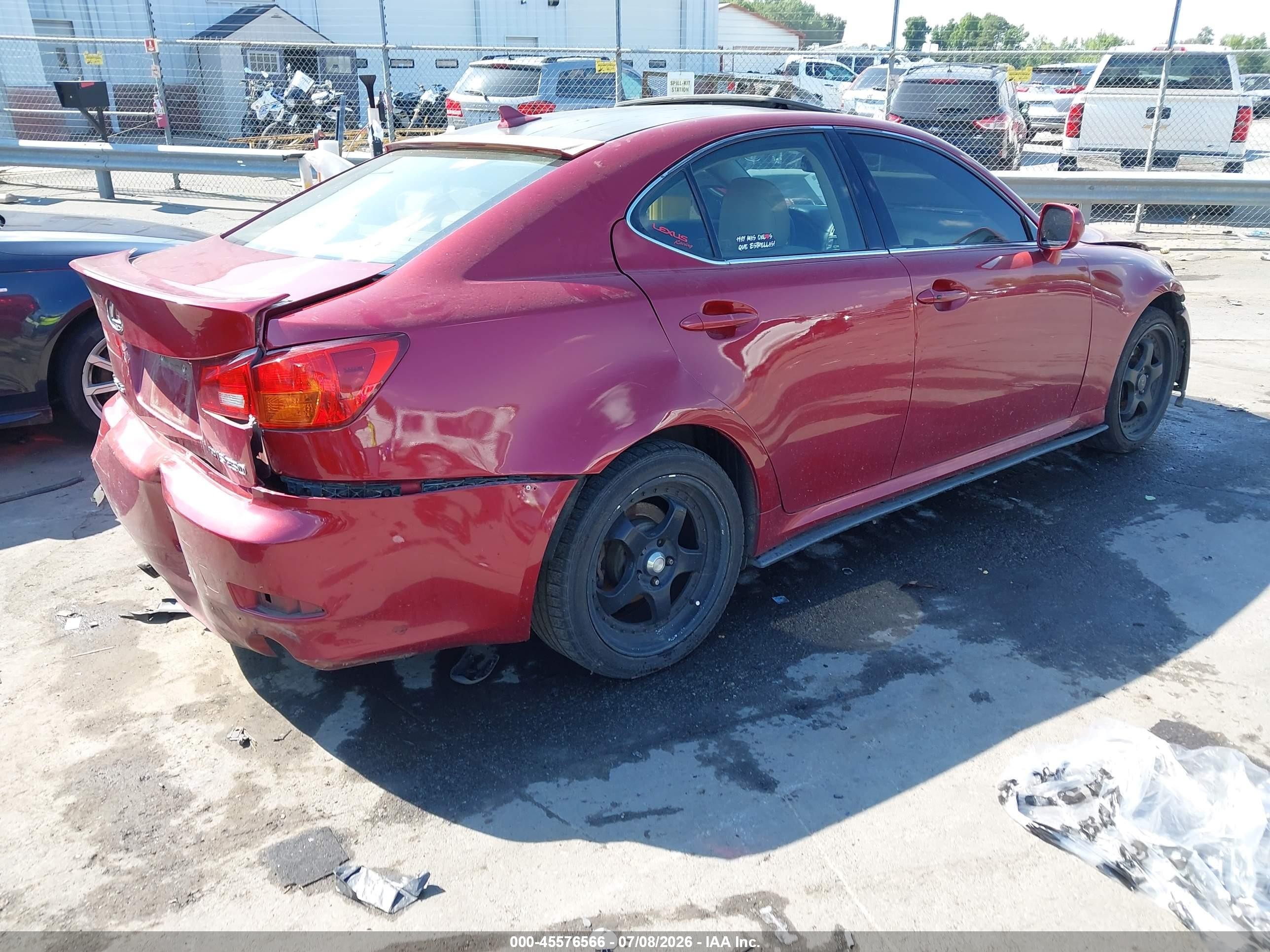 2007 Lexus Is 250   Red vin: JTHCK262075009983