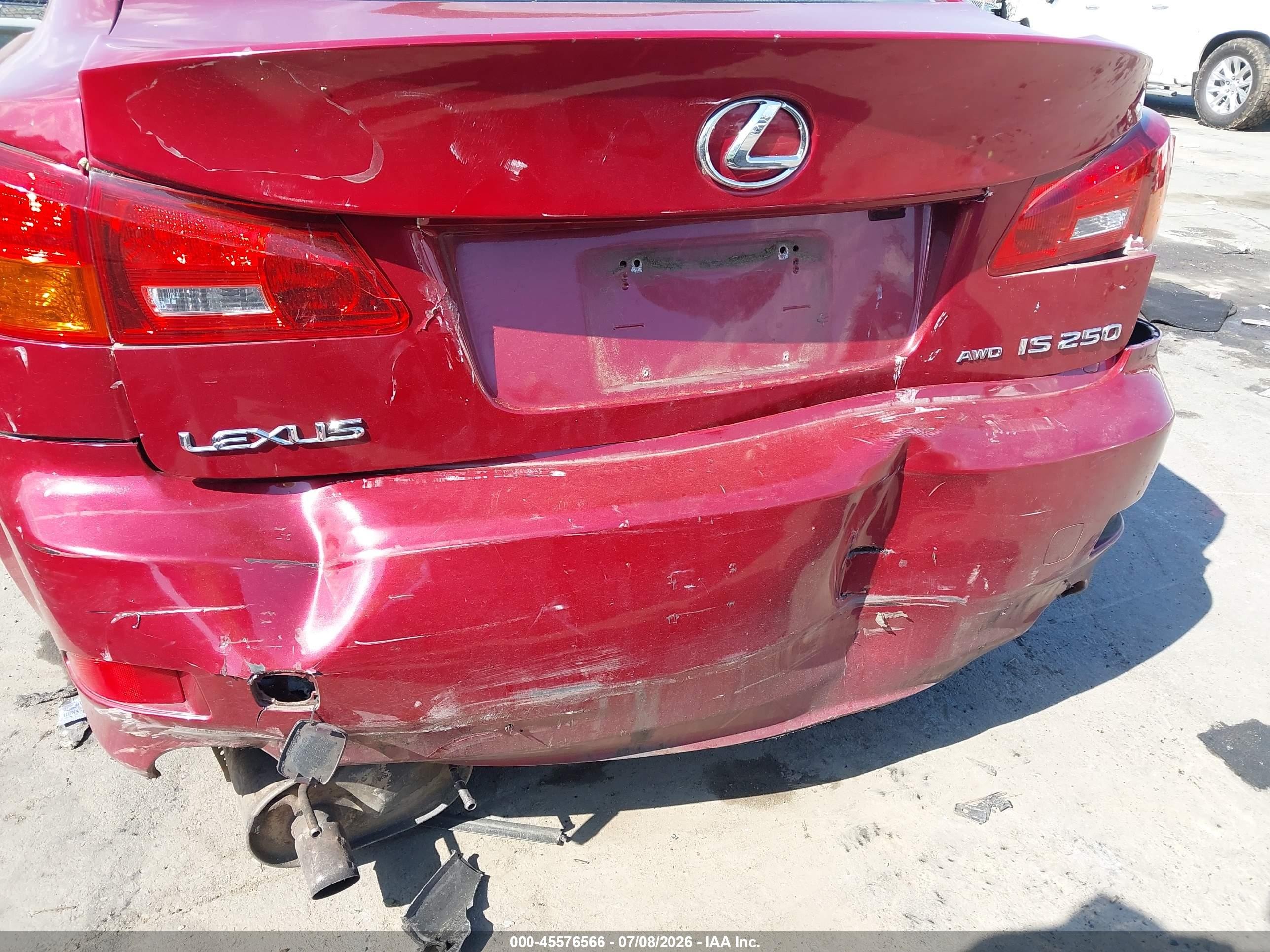 2007 Lexus Is 250   Red vin: JTHCK262075009983