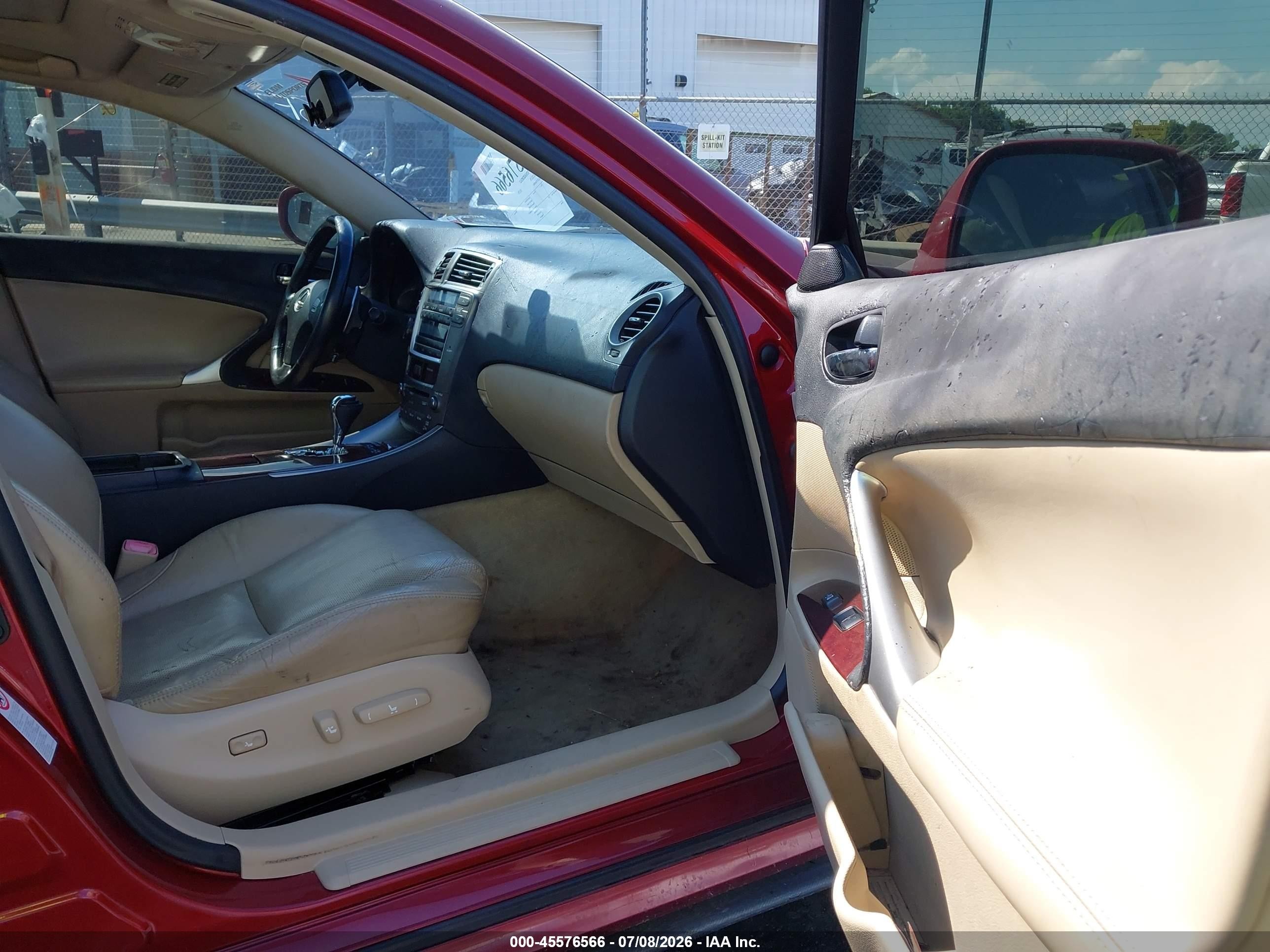 2007 Lexus Is 250   Red vin: JTHCK262075009983