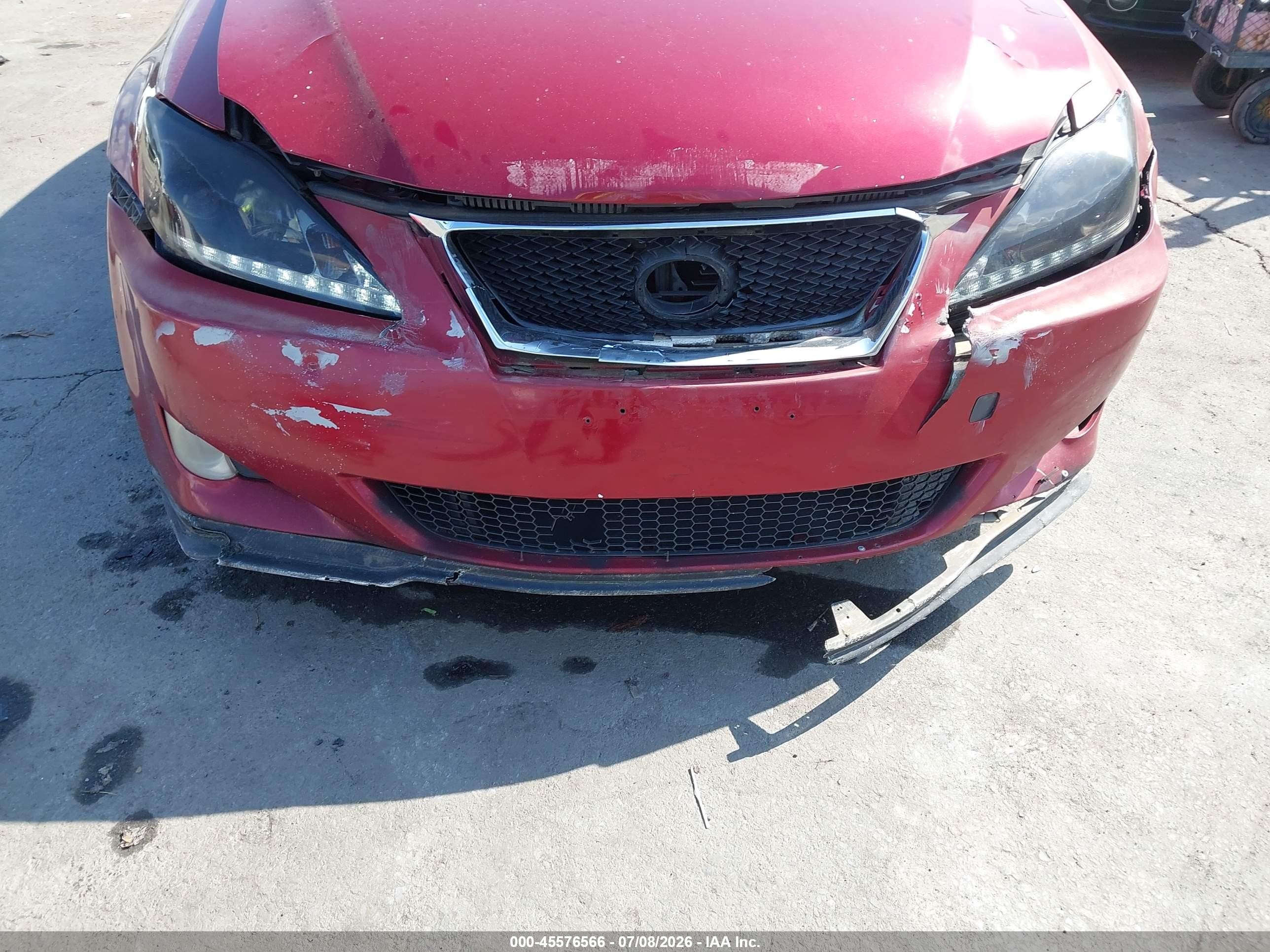 2007 Lexus Is 250   Red vin: JTHCK262075009983