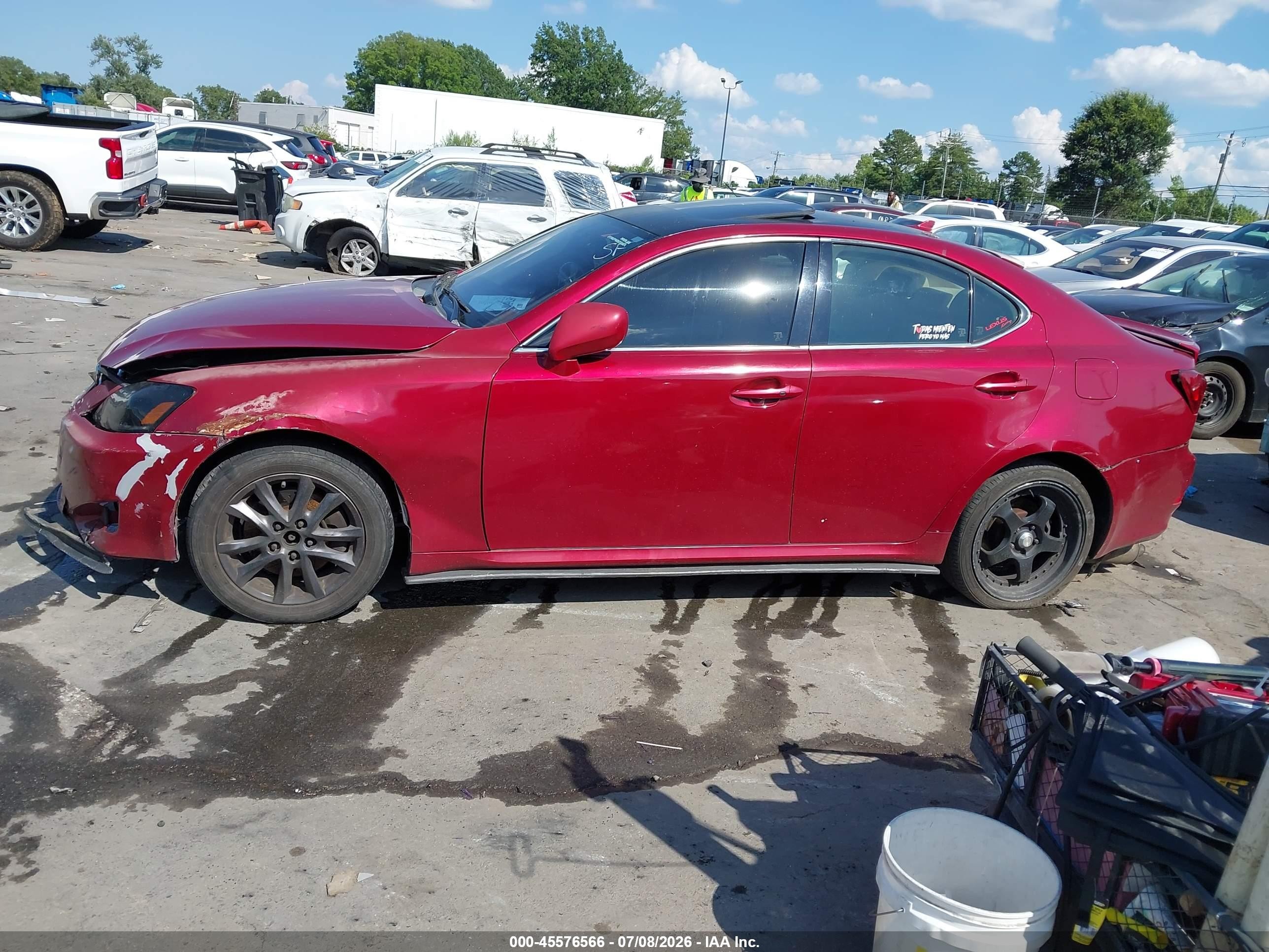 2007 Lexus Is 250   Red vin: JTHCK262075009983