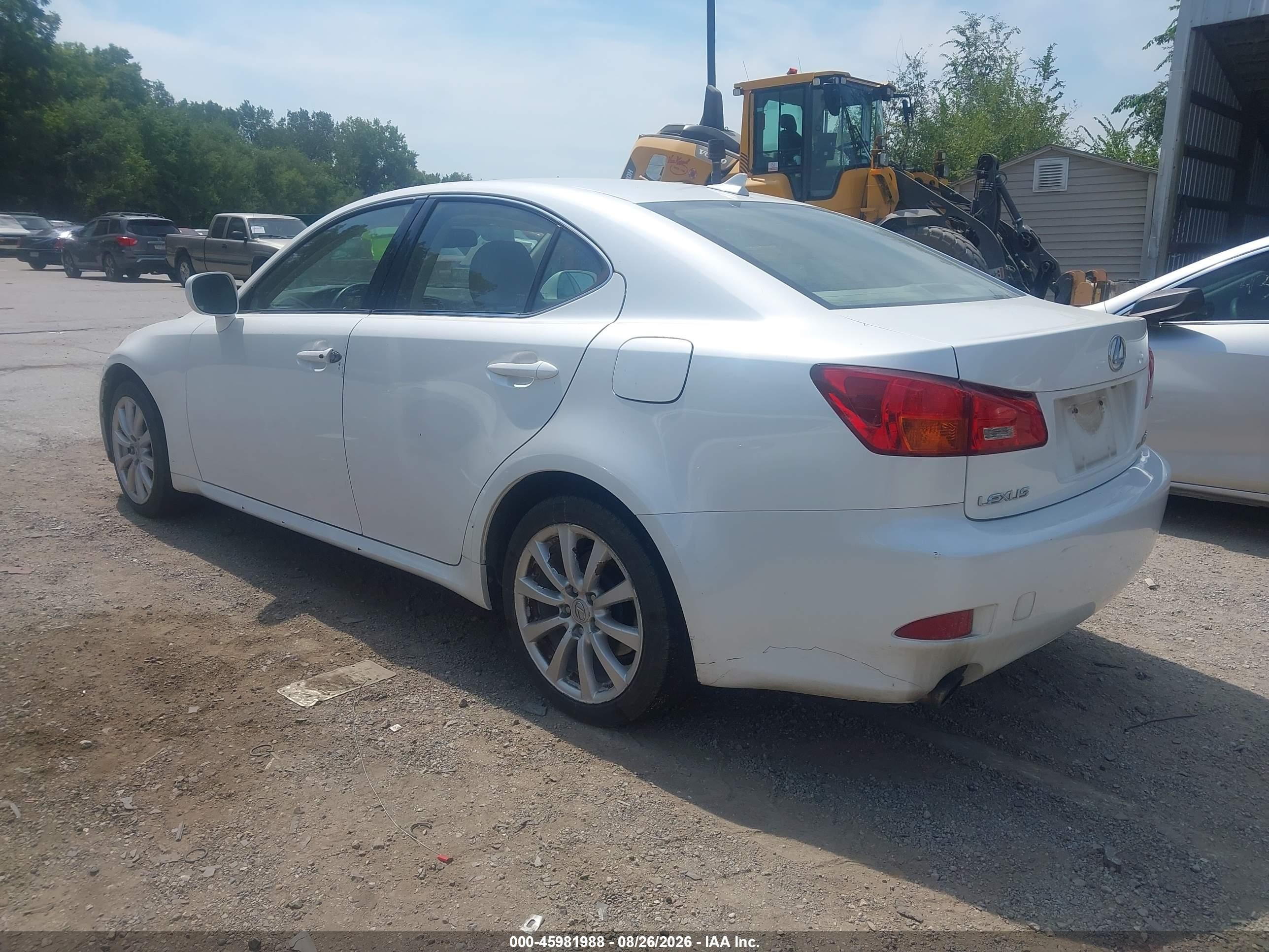 2008 Lexus Is 250   White vin: JTHCK262082025961