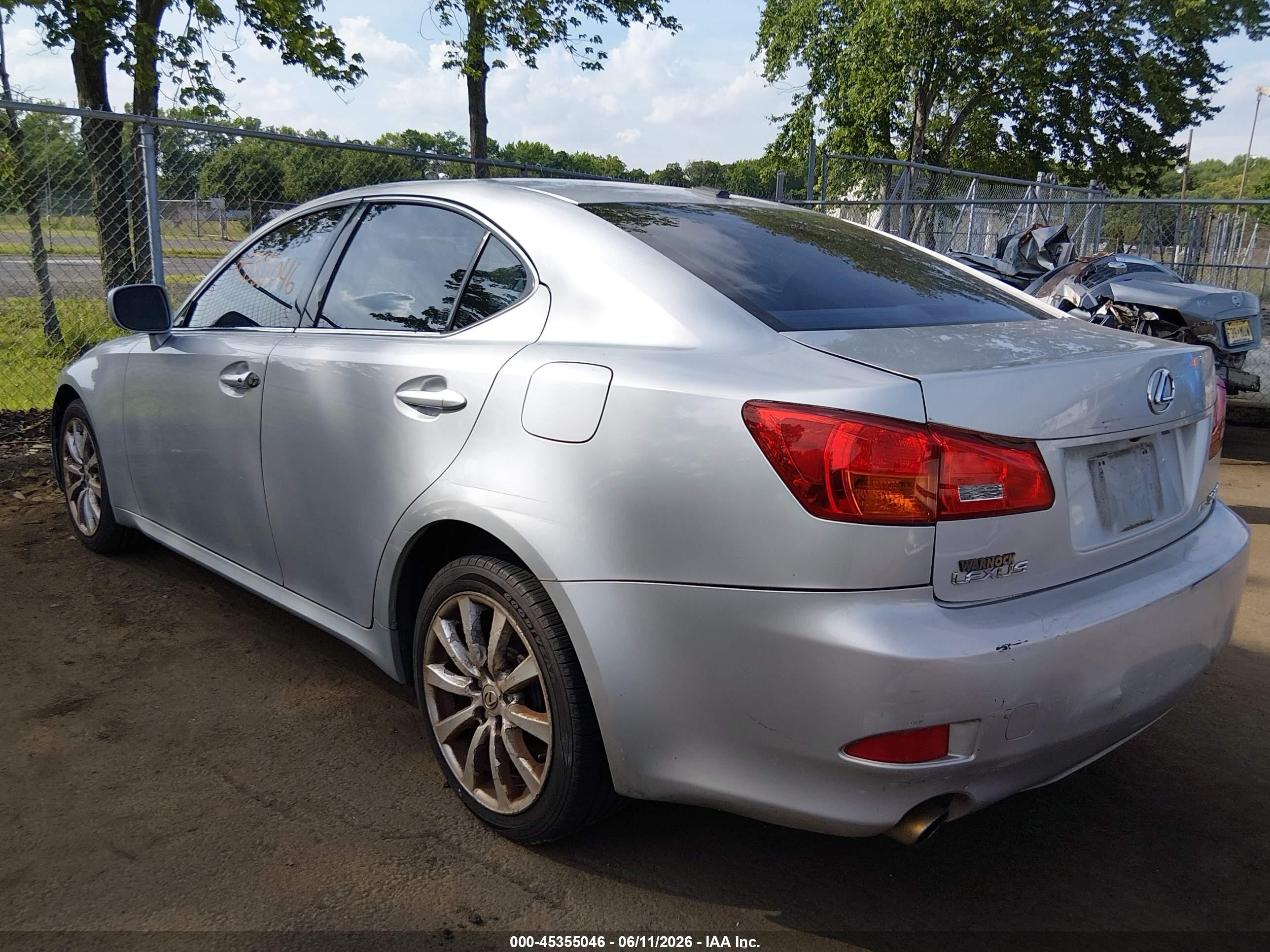 2008 Lexus Is 250   Silver vin: JTHCK262085023691