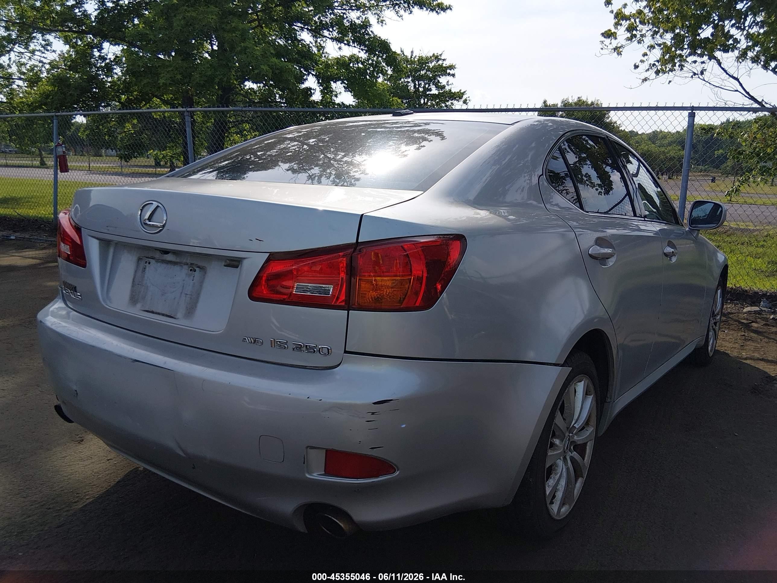 2008 Lexus Is 250   Silver vin: JTHCK262085023691