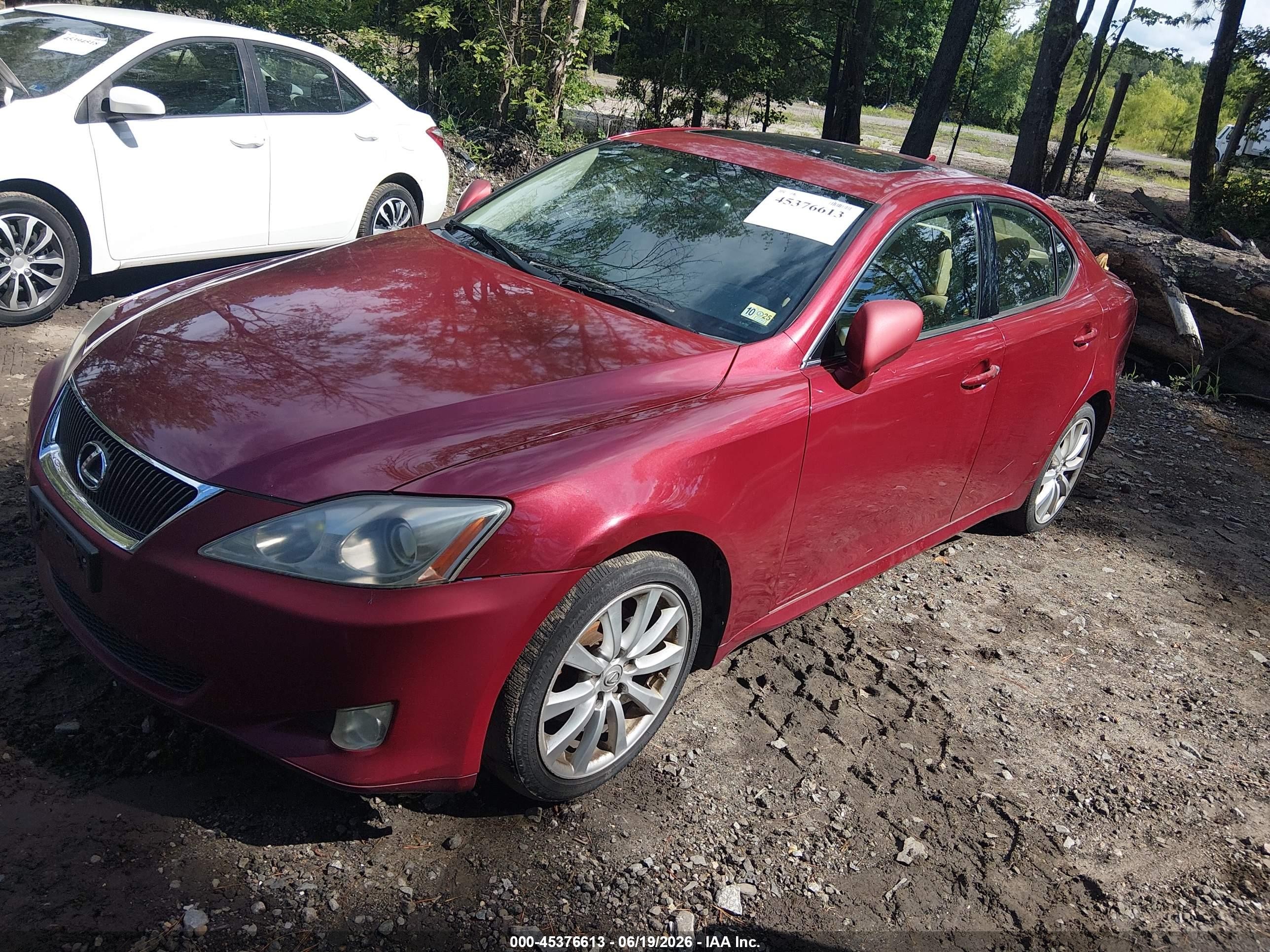 2008 Lexus Is 250 Red vin: JTHCK262085026932