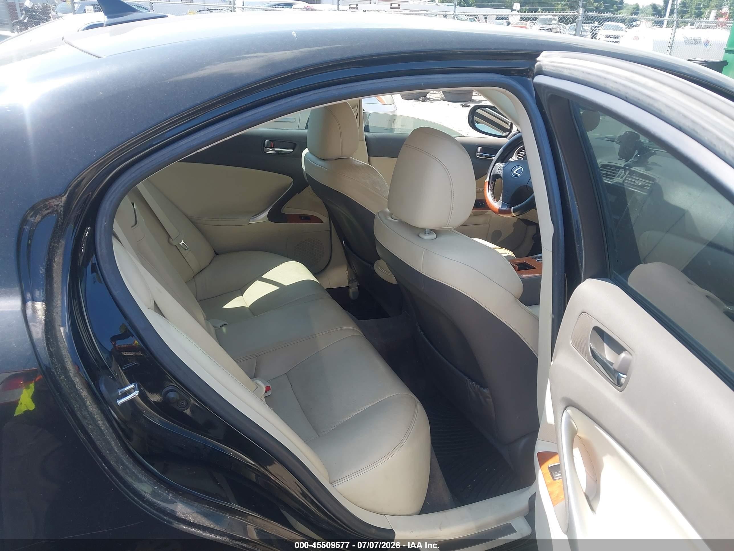 2009 Lexus Is 250   Black vin: JTHCK262092031602