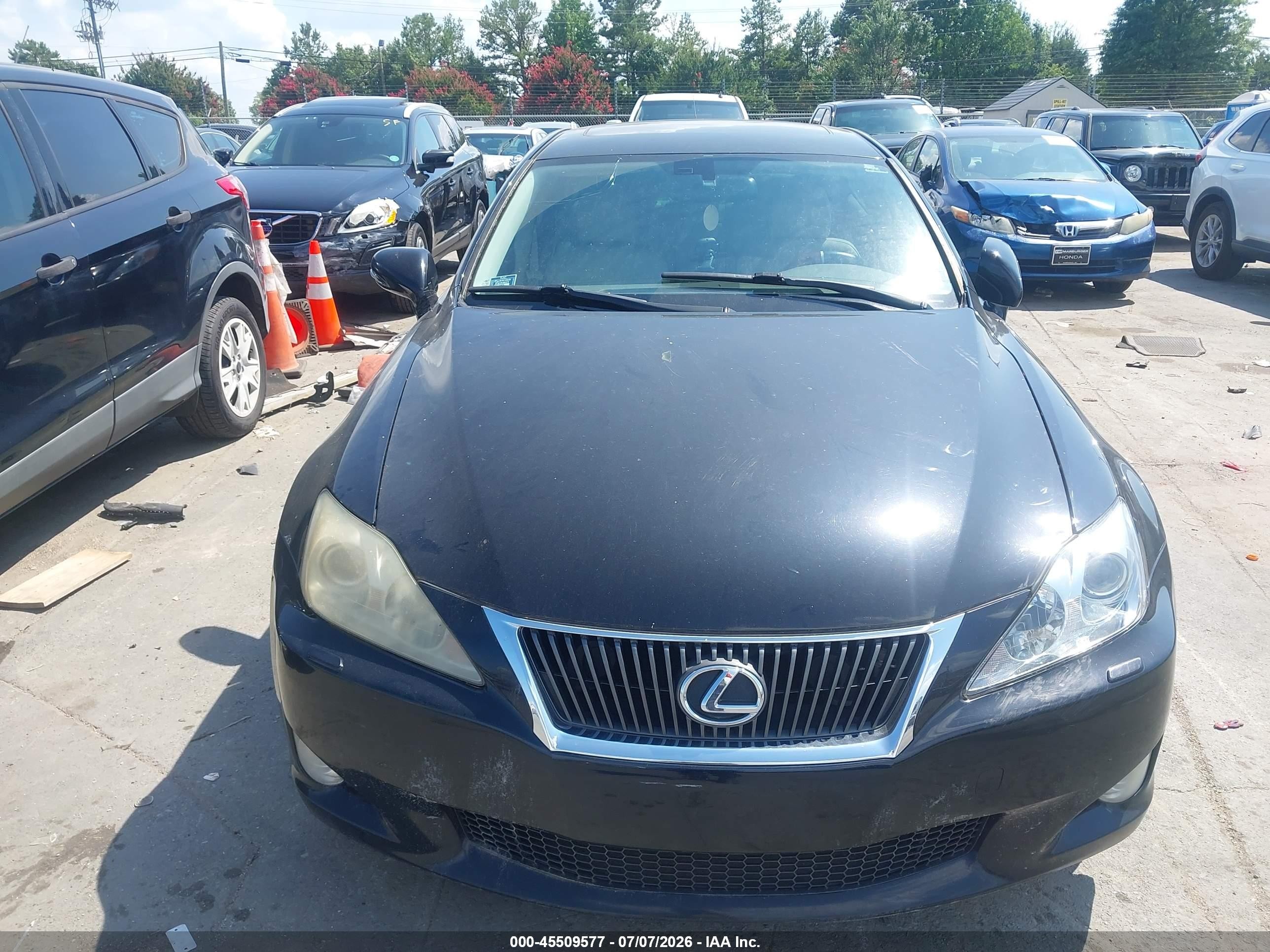 2009 Lexus Is 250   Black vin: JTHCK262092031602