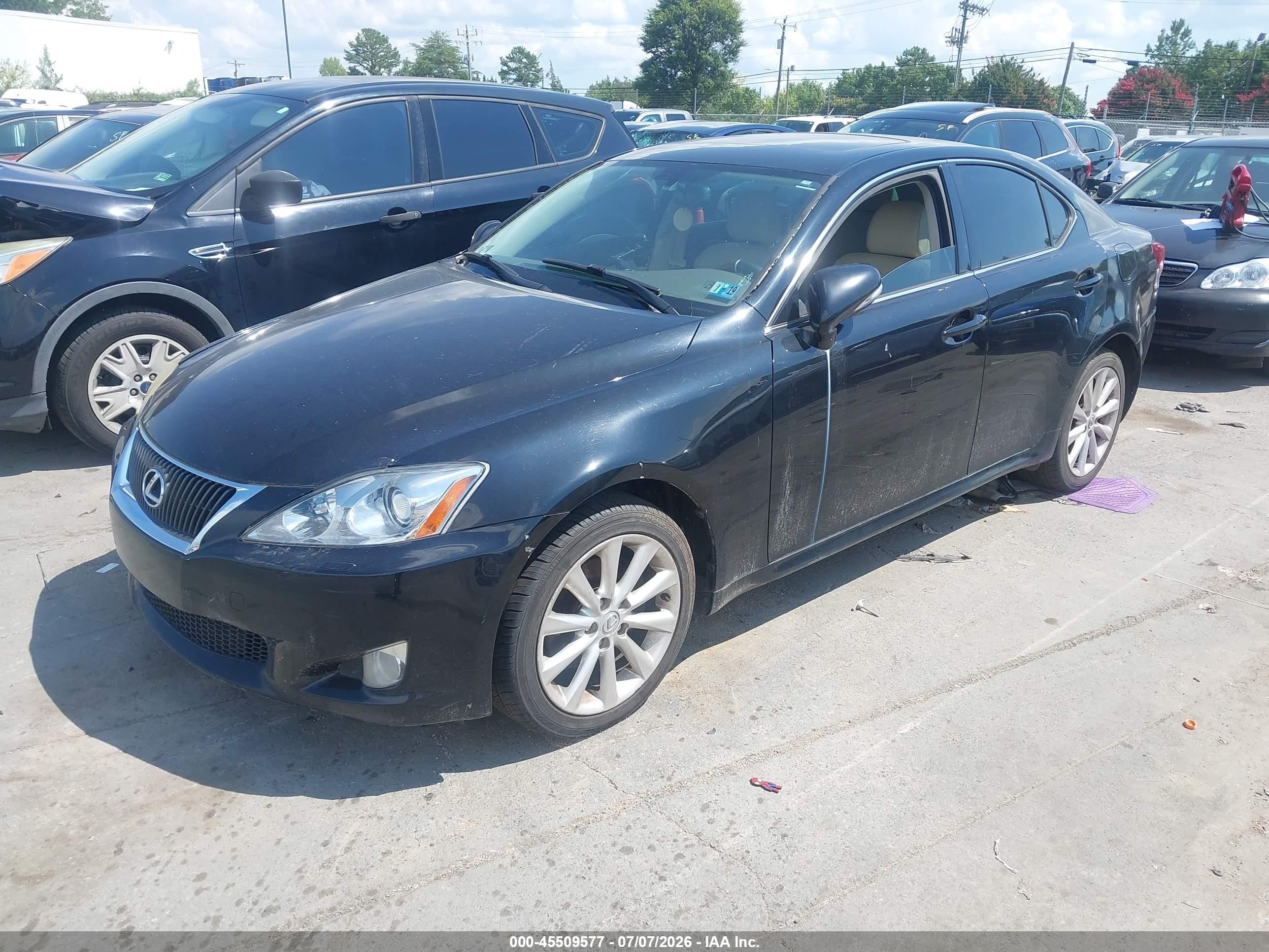 2009 Lexus Is 250   Black vin: JTHCK262092031602