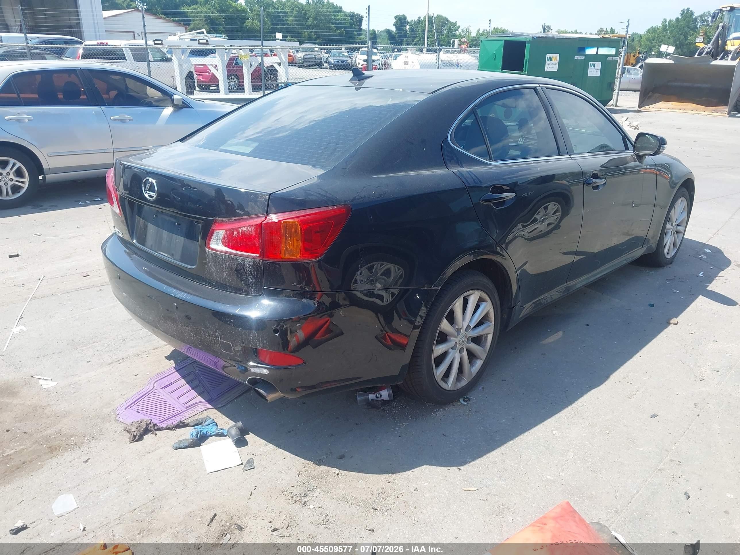 2009 Lexus Is 250   Black vin: JTHCK262092031602