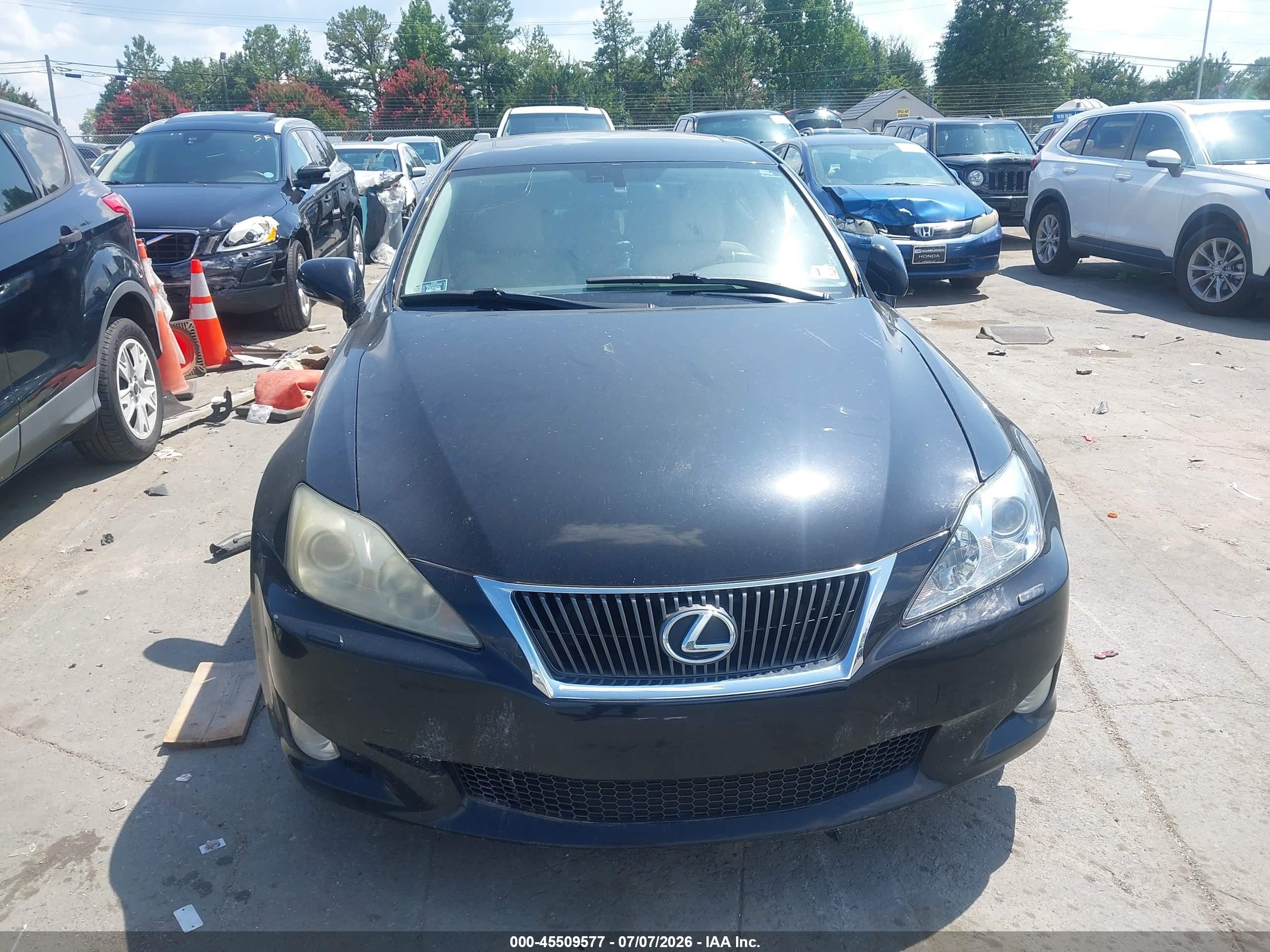 2009 Lexus Is 250   Black vin: JTHCK262092031602