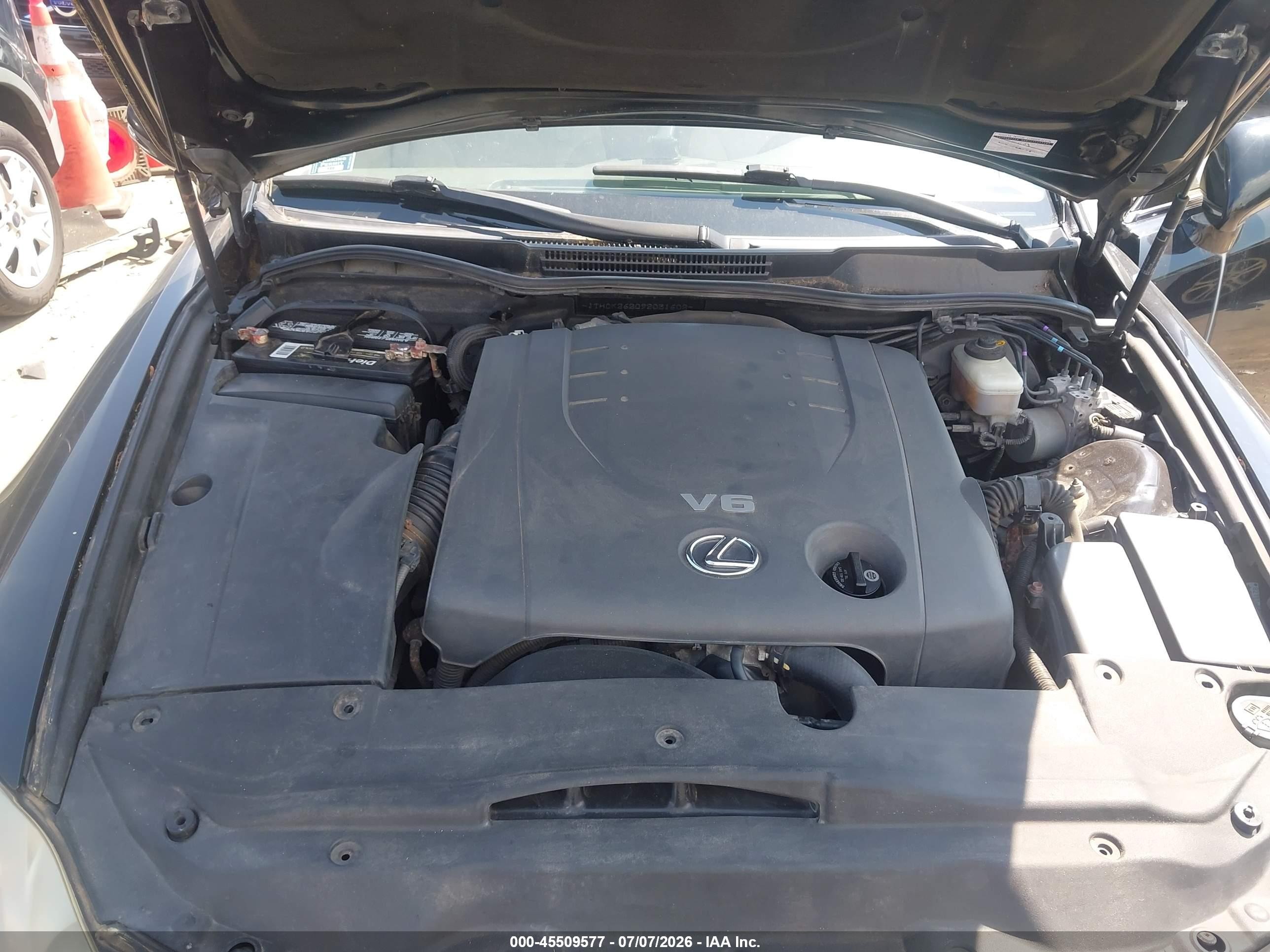 2009 Lexus Is 250   Black vin: JTHCK262092031602