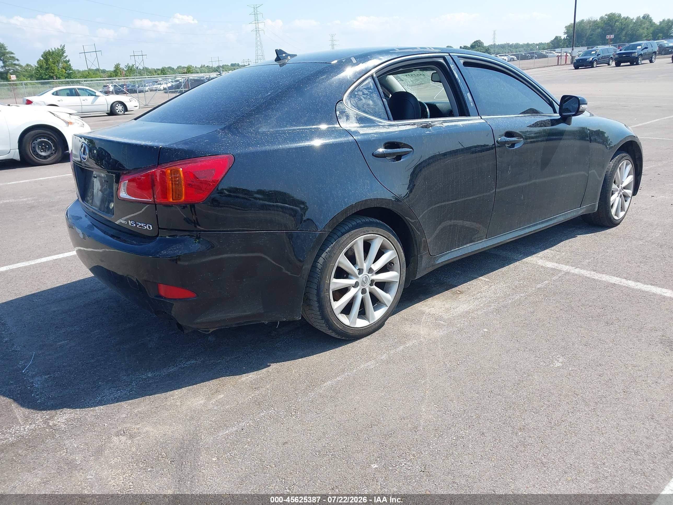 2009 Lexus Is 250   Black vin: JTHCK262095032361