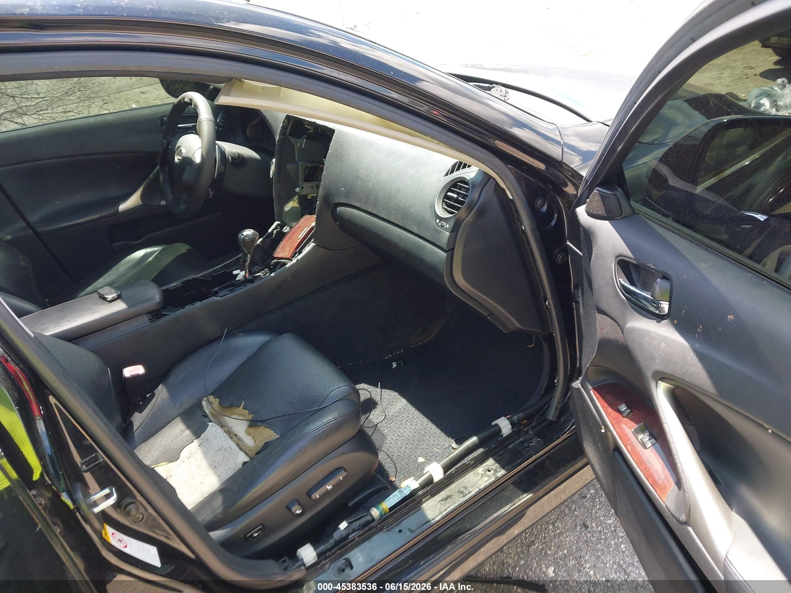 2006 Lexus Is 250   Черный vin: JTHCK262162000984