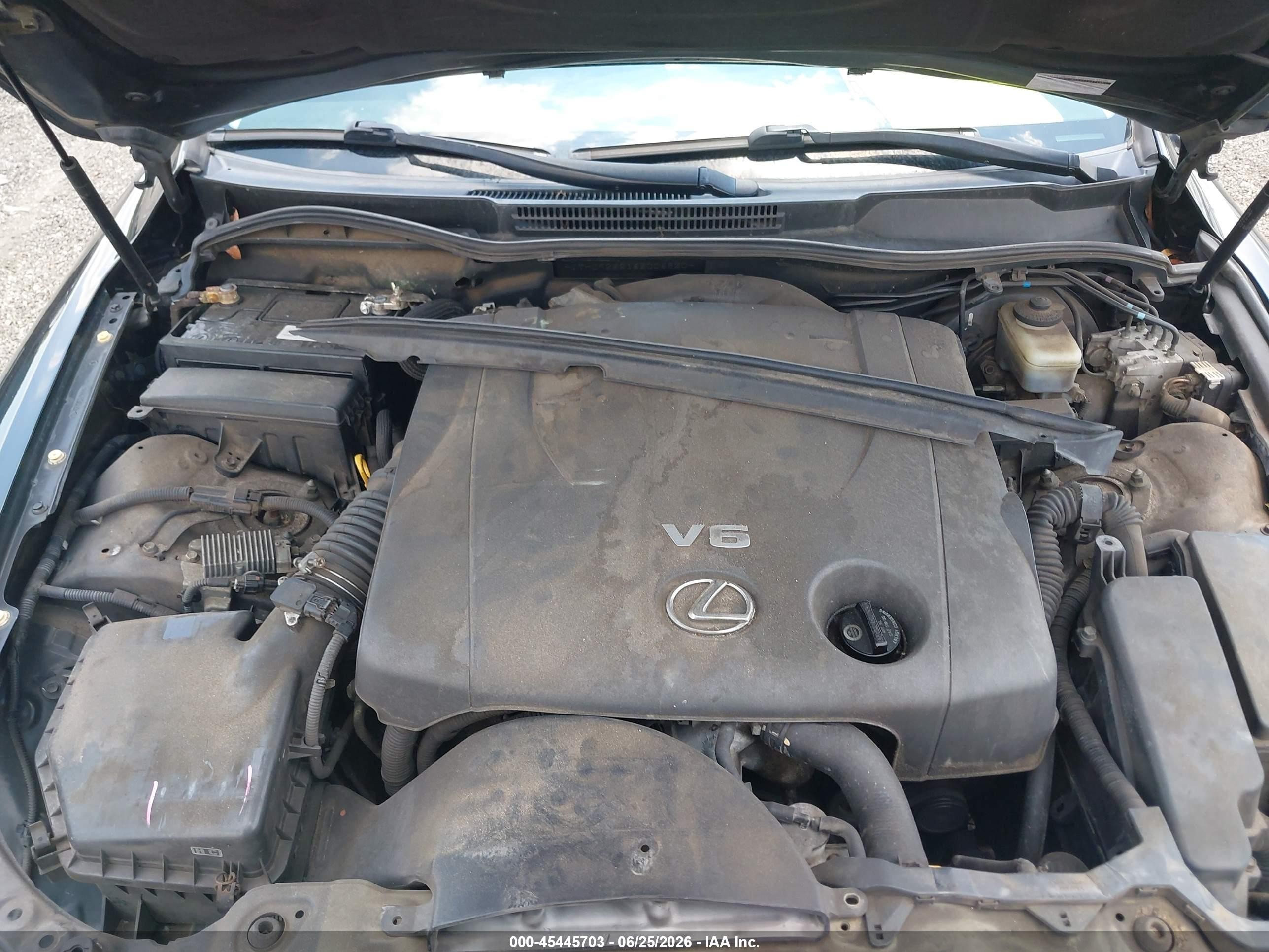 2006 Lexus Is 250   Black vin: JTHCK262162006820