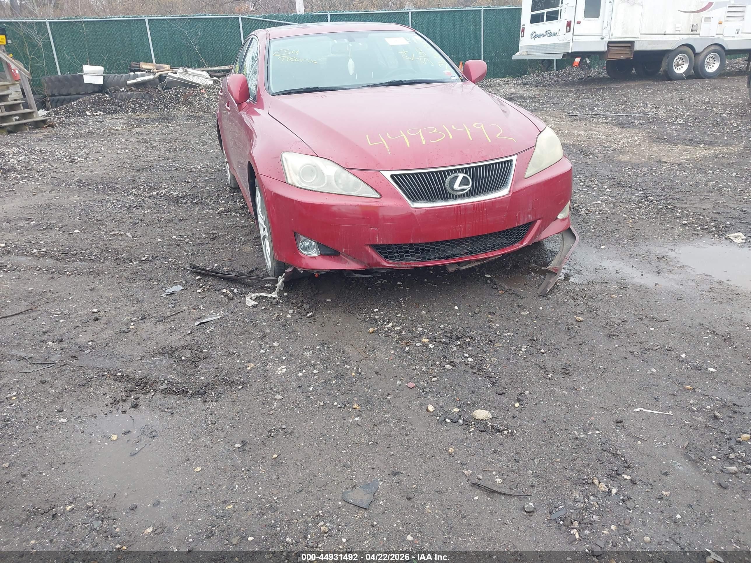 2006 Lexus Is 250   Red vin: JTHCK262162007529